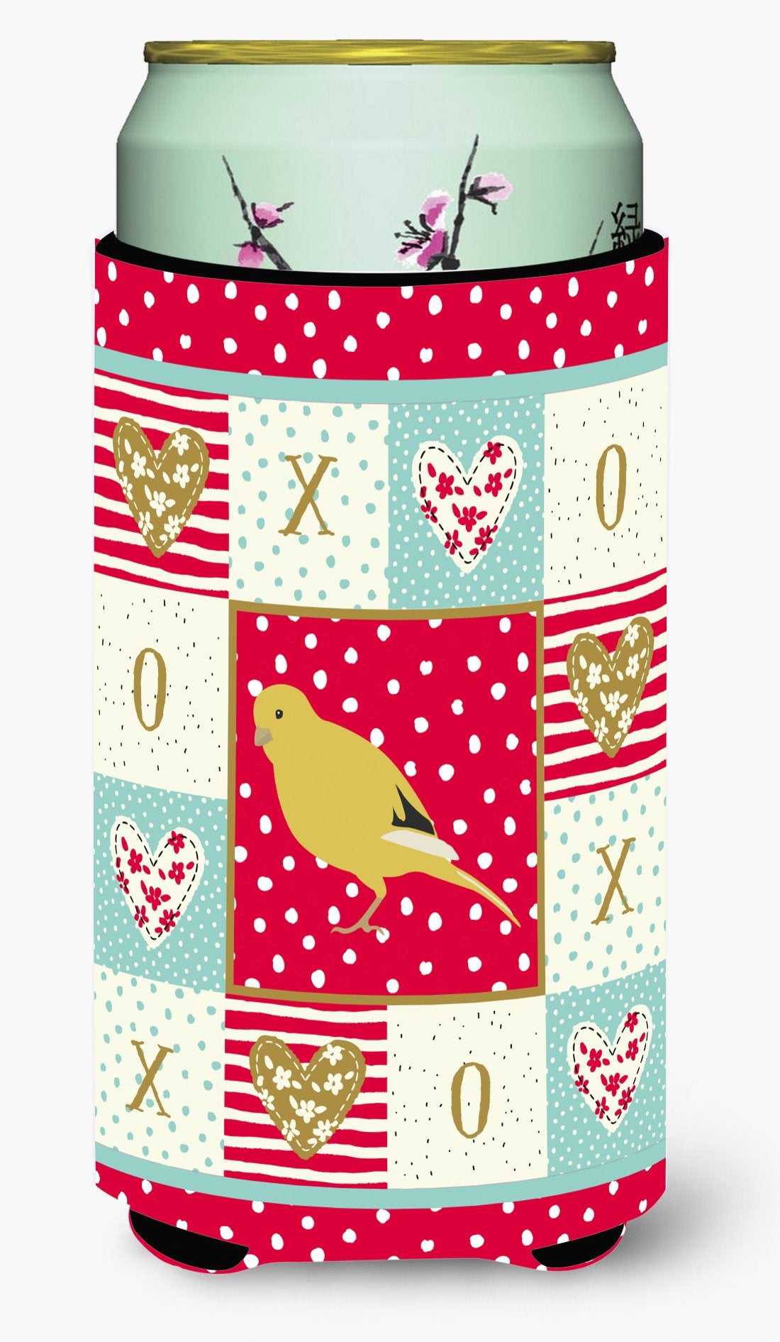 Border Canary Love Tall Boy Beverage Insulator Hugger CK5501TBC by Caroline's Treasures