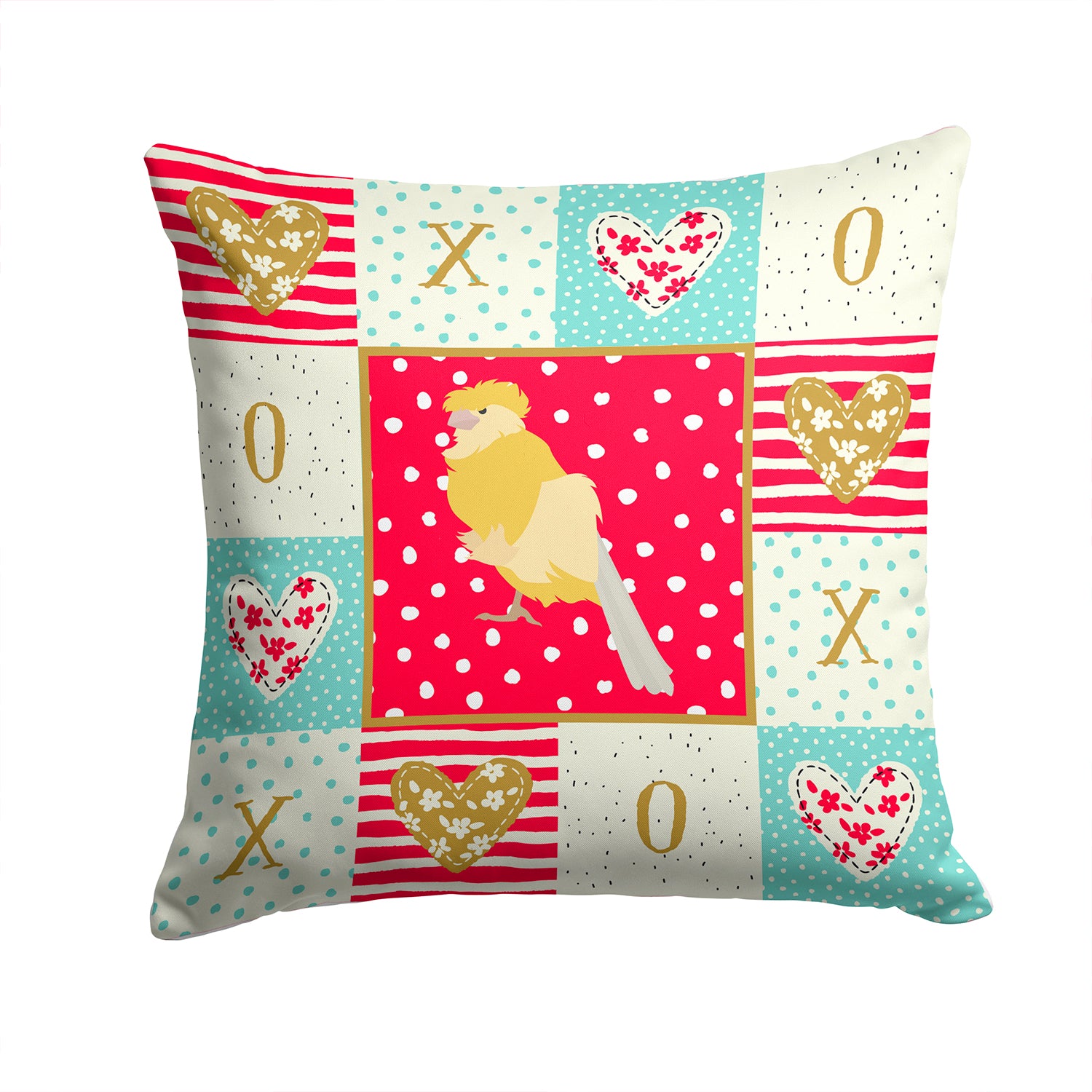 French Curly Canary Love Fabric Decorative Pillow CK5502PW1414 - the-store.com