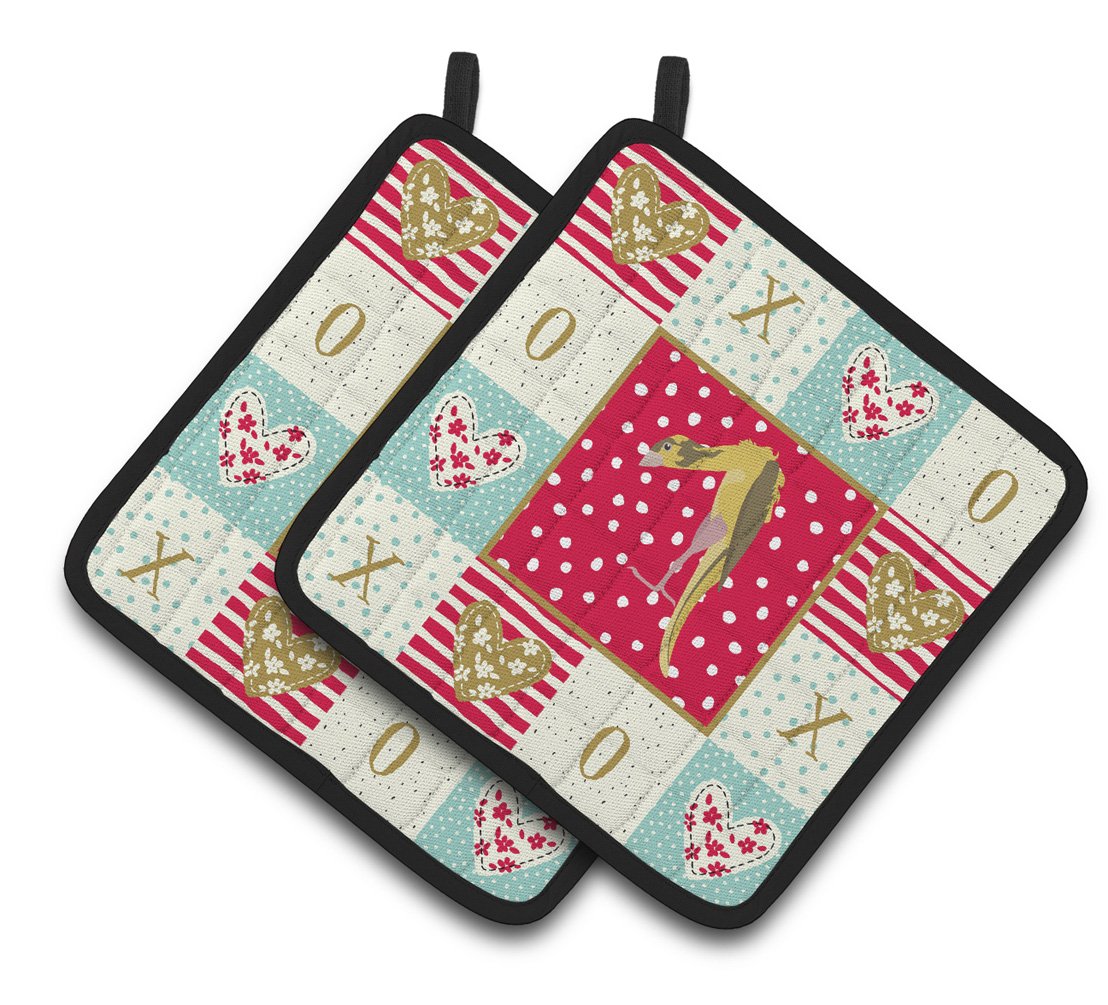 Jibso Canary Love Pair of Pot Holders CK5503PTHD by Caroline's Treasures