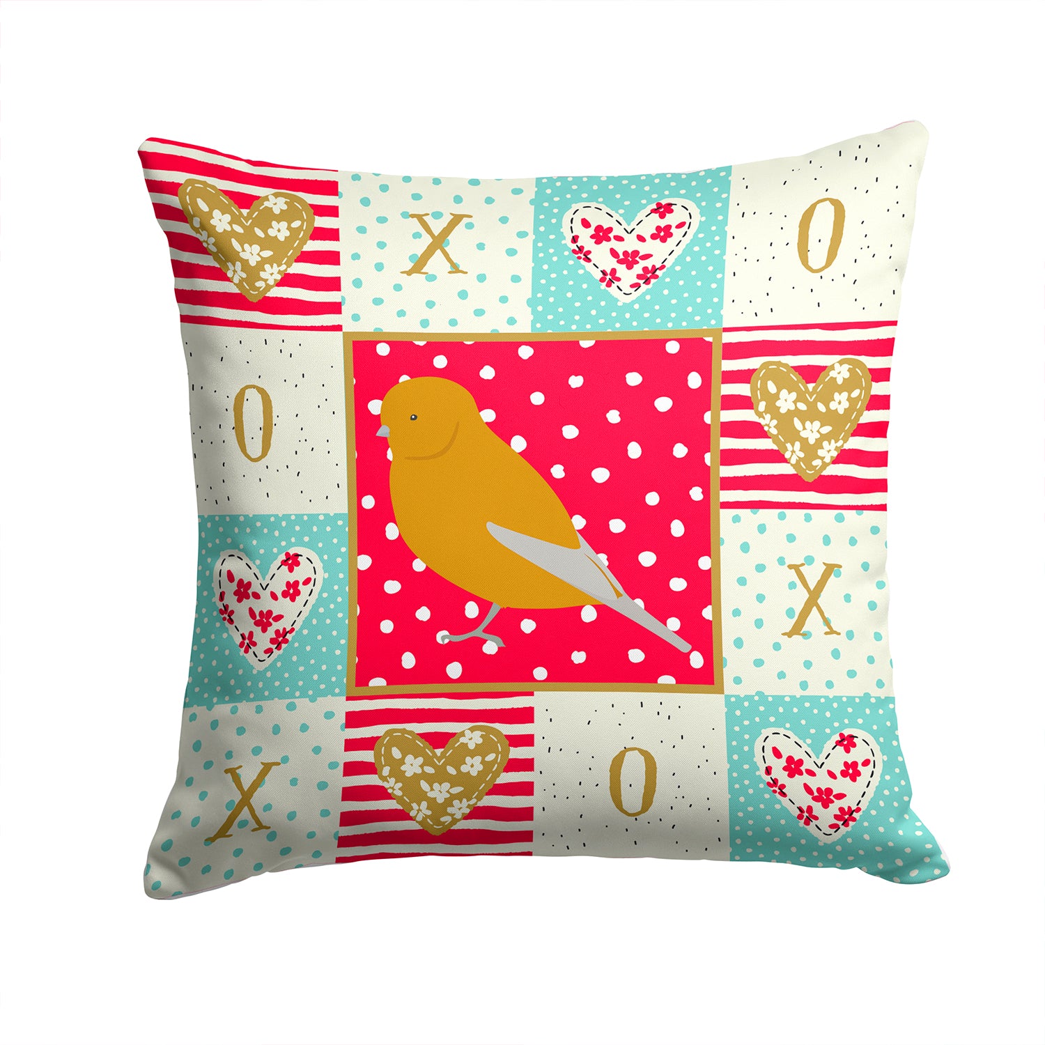 Norwich Canary Love Fabric Decorative Pillow CK5506PW1414 - the-store.com