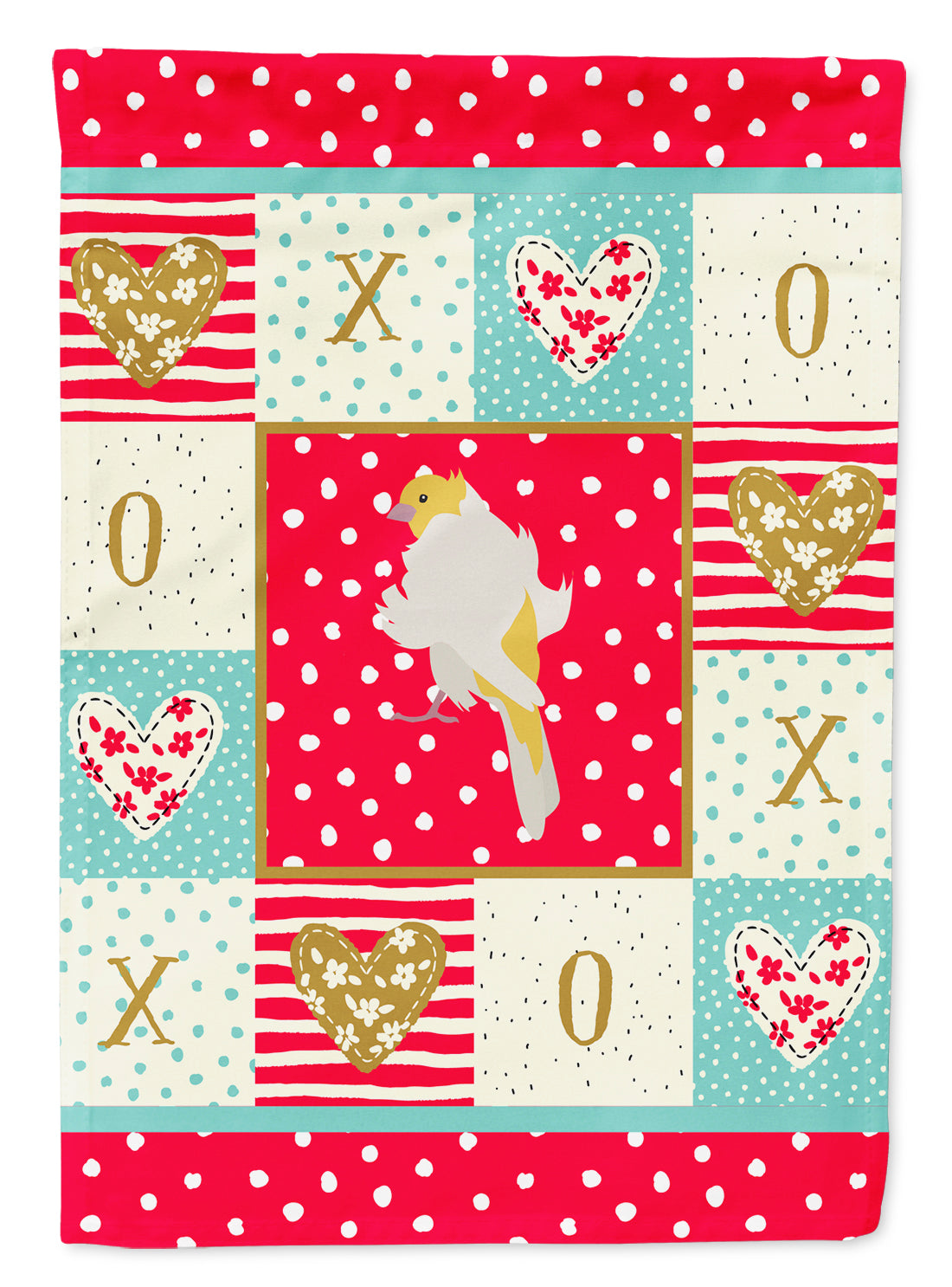 Parisian Trumpeter Canary Love Flag Garden Size CK5507GF  the-store.com.