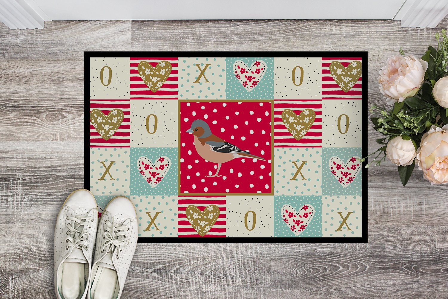 Finch Love Indoor or Outdoor Mat 24x36 CK5511JMAT by Caroline's Treasures