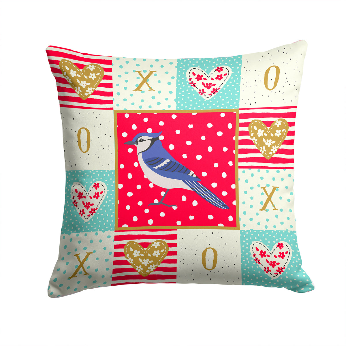 Jay Bird Love Fabric Decorative Pillow CK5513PW1414 - the-store.com