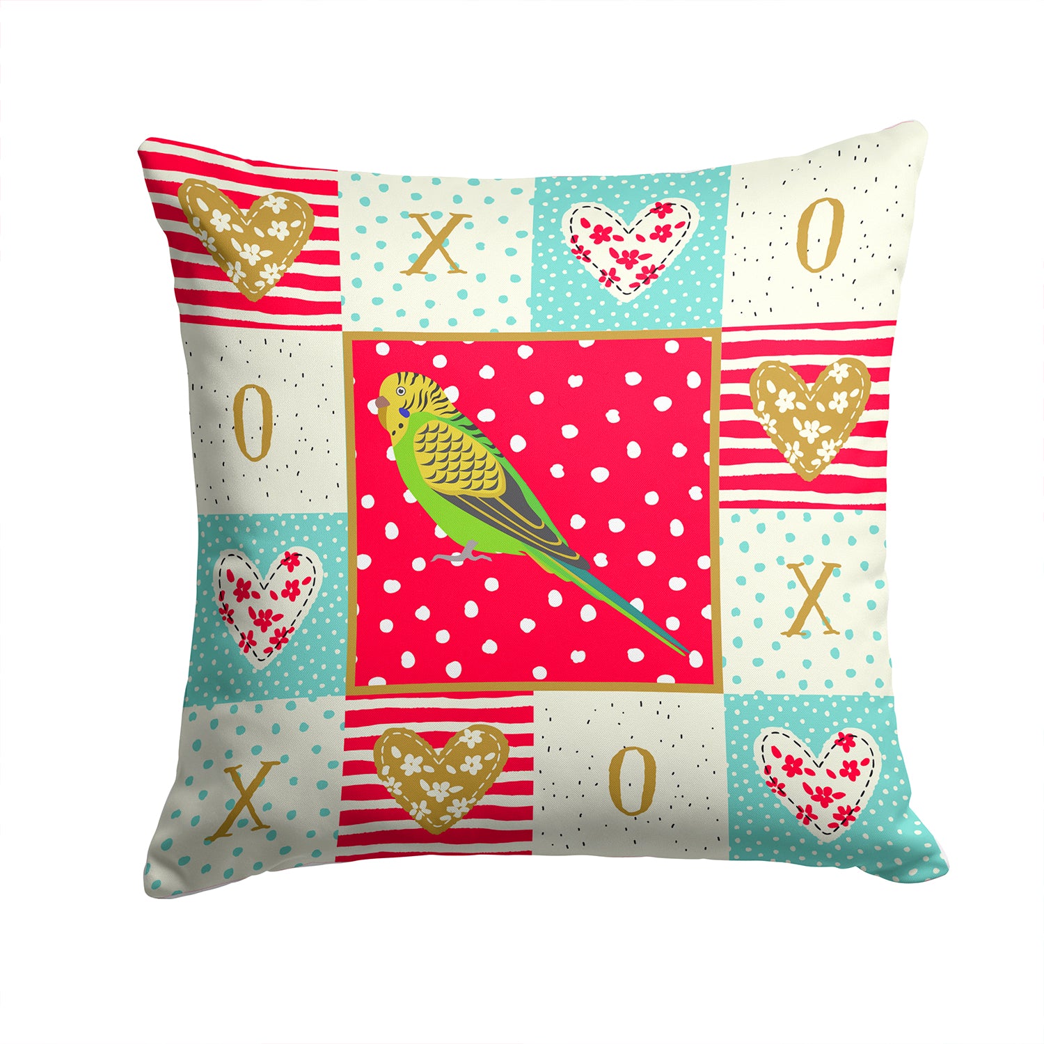 Budgerigar Love Fabric Decorative Pillow CK5520PW1414 - the-store.com