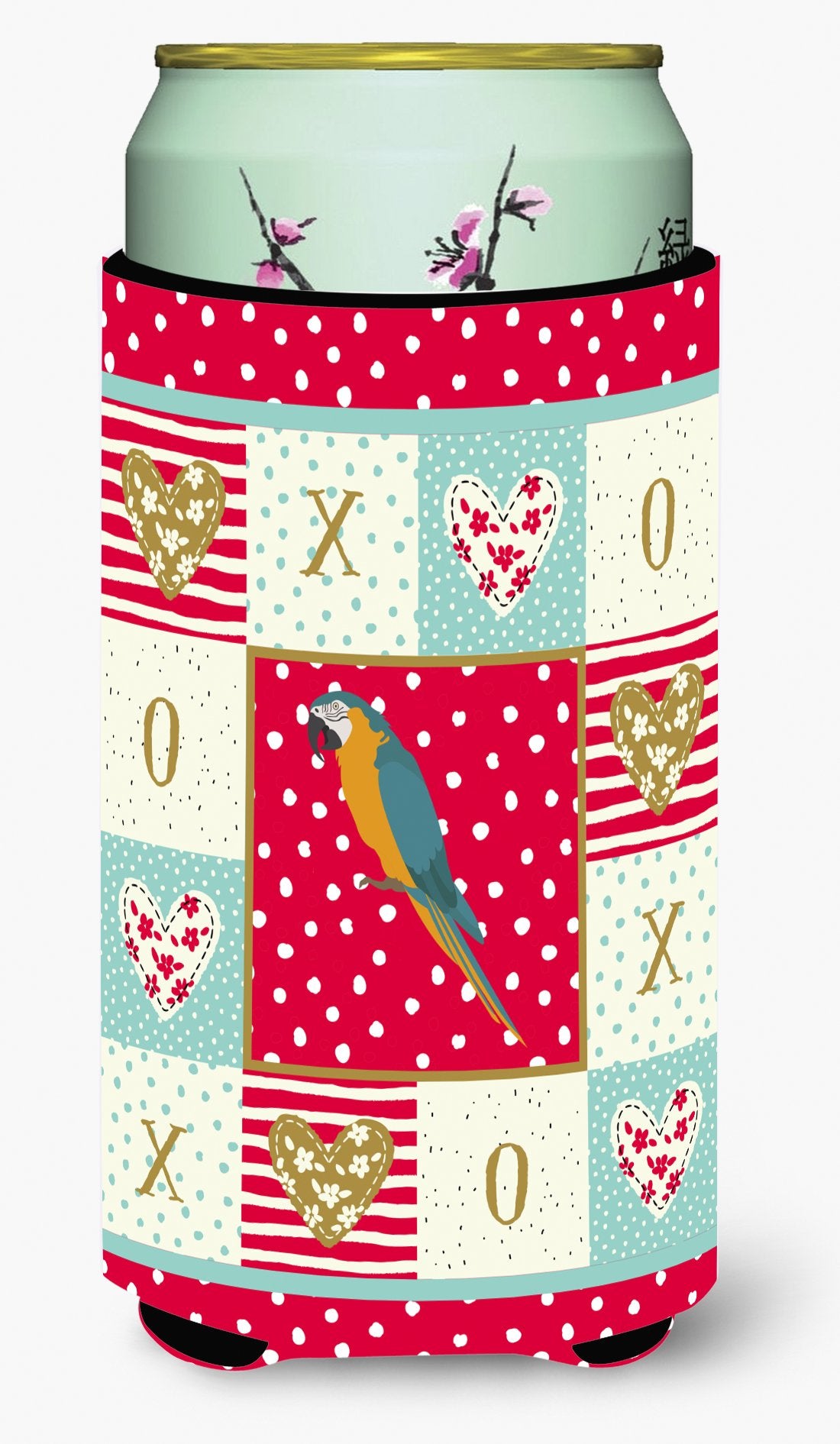 Macaw Love Tall Boy Beverage Insulator Hugger CK5523TBC by Caroline's Treasures