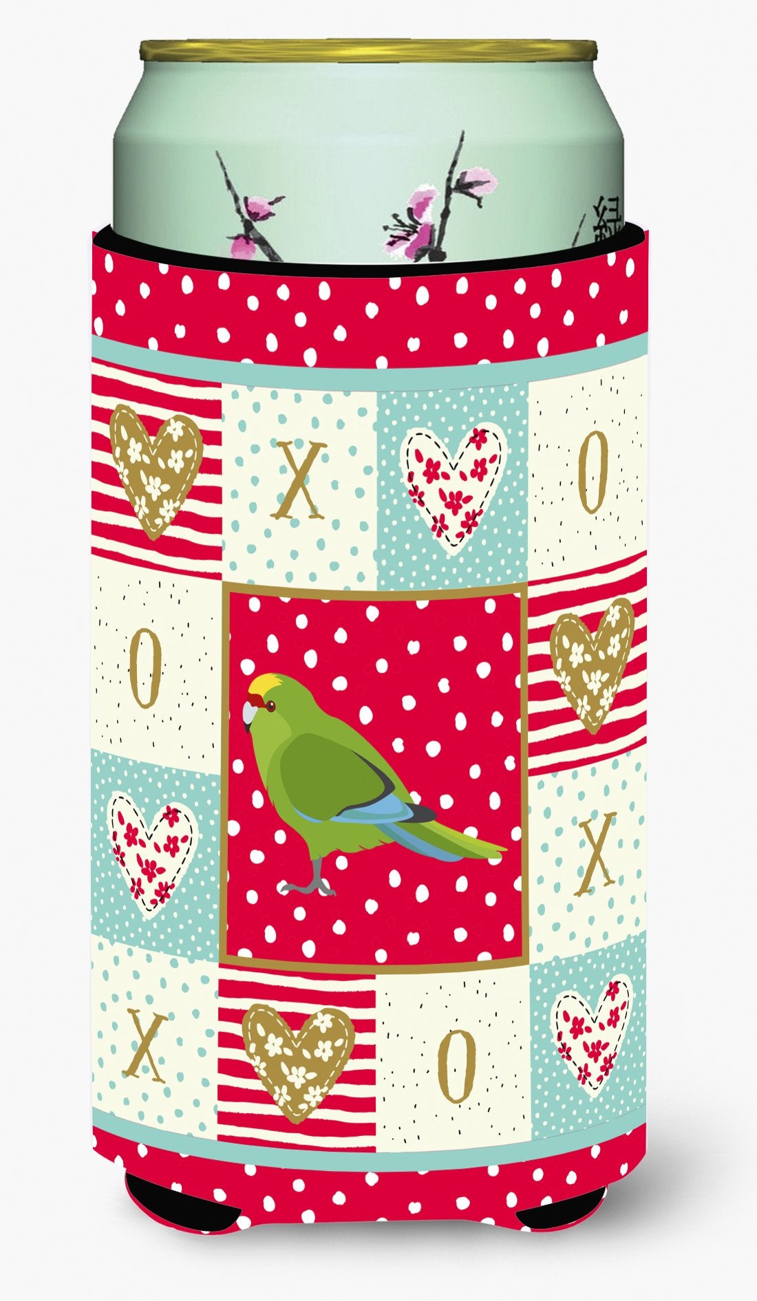 New Zealand Parakeet Love Tall Boy Beverage Insulator Hugger CK5524TBC by Caroline&#39;s Treasures