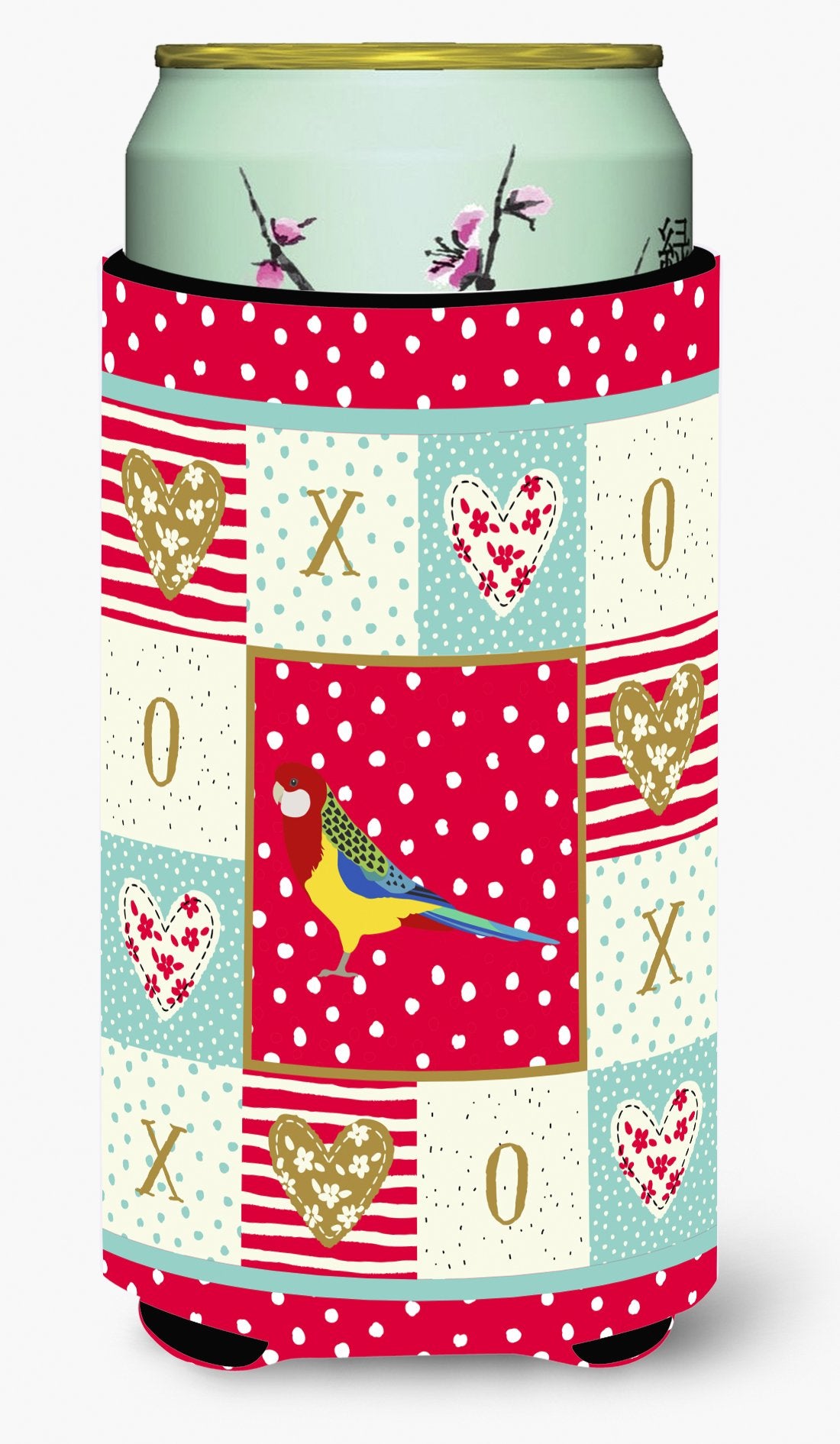 Rosella Love Tall Boy Beverage Insulator Hugger CK5526TBC by Caroline's Treasures