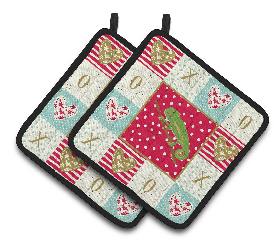 Chameleon Pair of Pot Holders CK5531PTHD by Caroline's Treasures