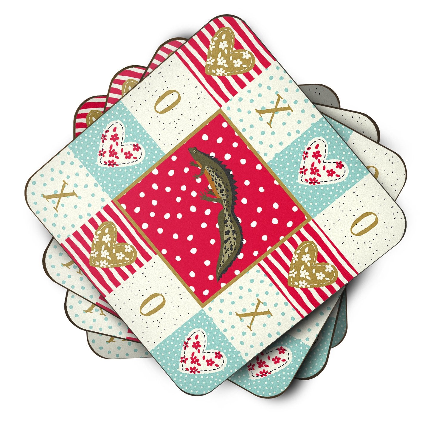 Set of 4 Newt Foam Coasters Set of 4 CK5537FC by Caroline's Treasures