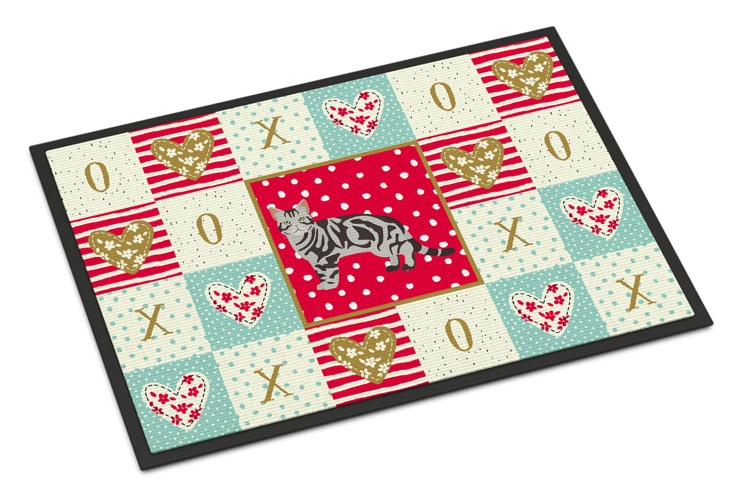 American Shorthair #1 Cat Love Indoor or Outdoor Mat 18x27 CK5548MAT - the-store.com