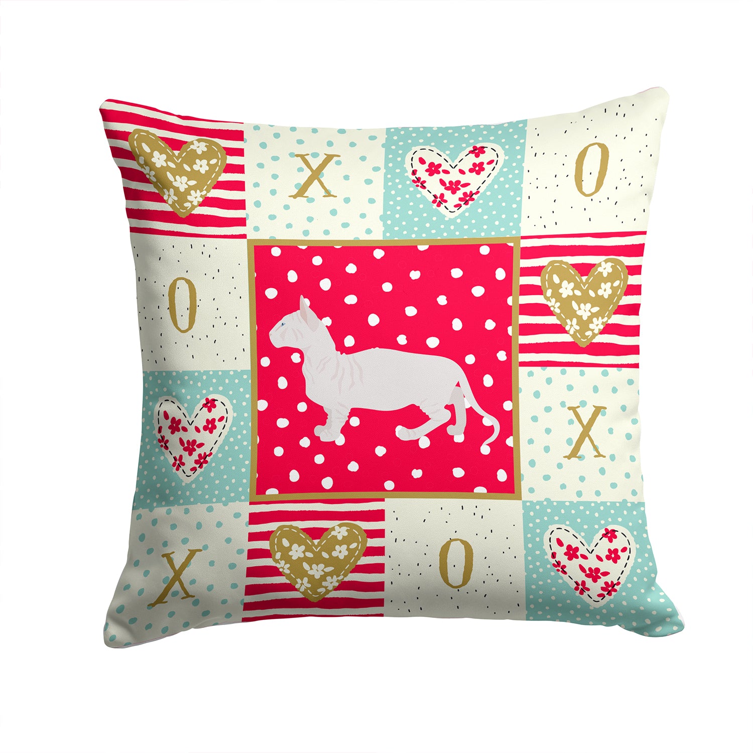 Bambino #2 Cat Love Fabric Decorative Pillow CK5561PW1414 - the-store.com