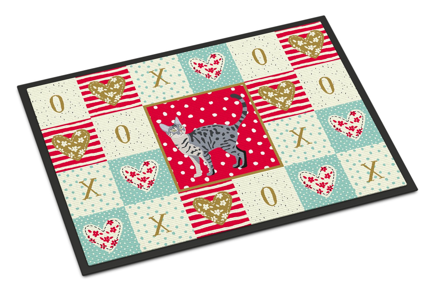 California Spangled #1 Cat Love Indoor or Outdoor Mat 24x36 CK5572JMAT by Caroline's Treasures