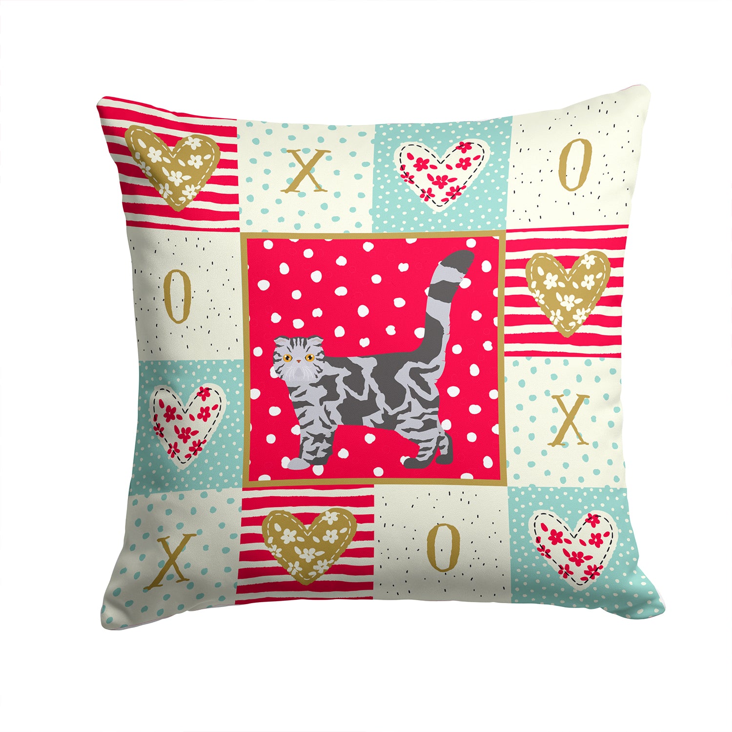 Foldex Exotic Fold #1 Cat Love Fabric Decorative Pillow CK5618PW1414 - the-store.com