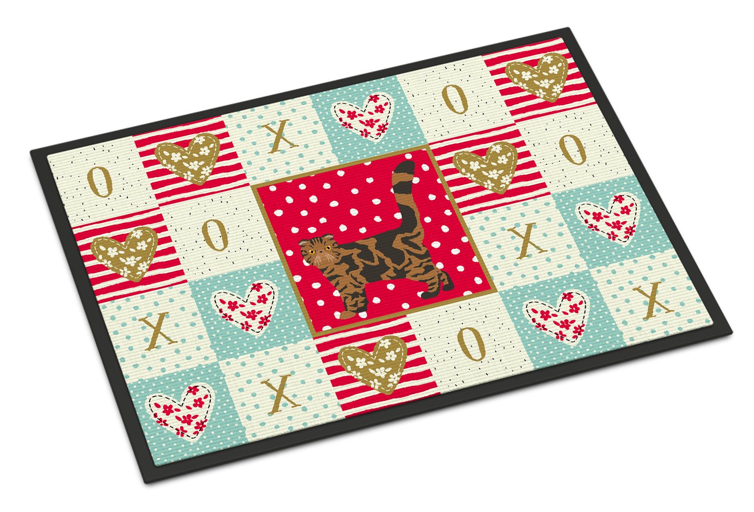 Foldex Exotic Fold #2 Cat Love Indoor or Outdoor Mat 24x36 CK5619JMAT by Caroline's Treasures