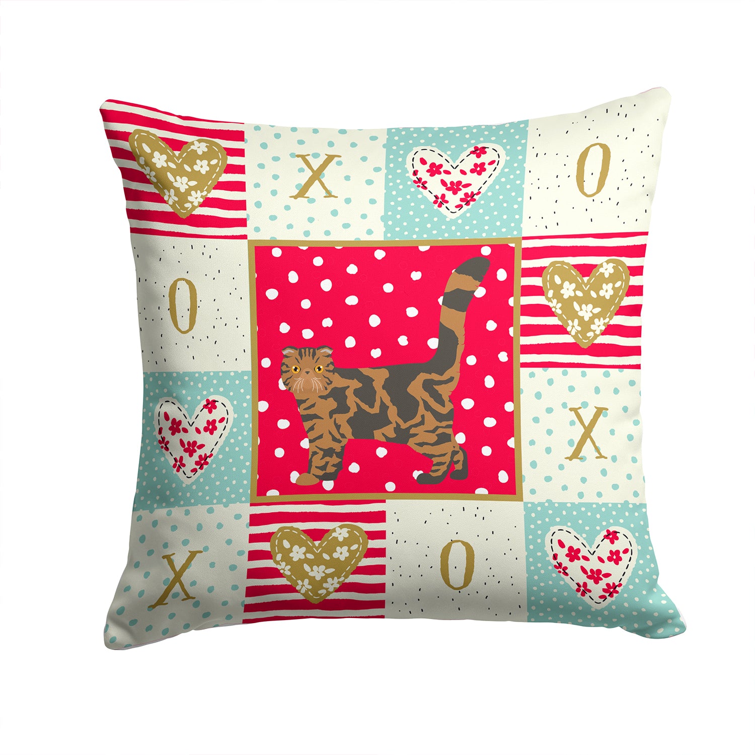 Foldex Exotic Fold #2 Cat Love Fabric Decorative Pillow CK5619PW1414 - the-store.com