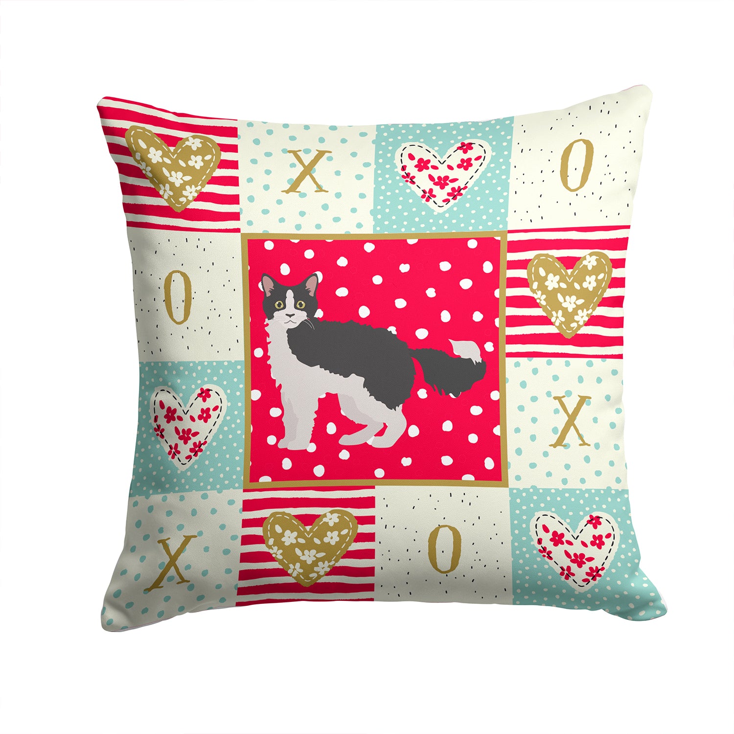 La Perm #1 Cat Love Fabric Decorative Pillow CK5636PW1414 - the-store.com