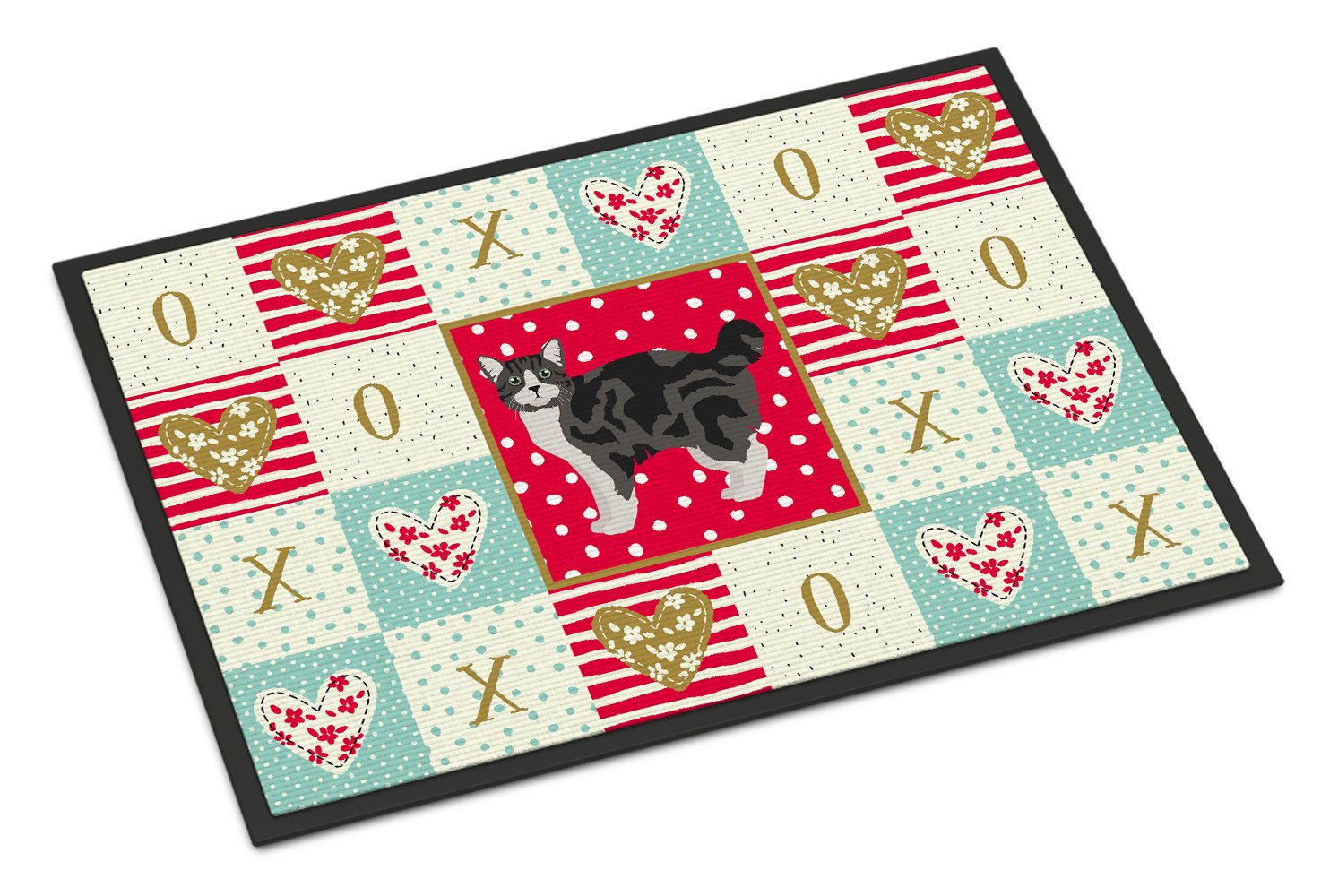 Manx #1 Cat Love Indoor or Outdoor Mat 24x36 CK5646JMAT by Caroline's Treasures