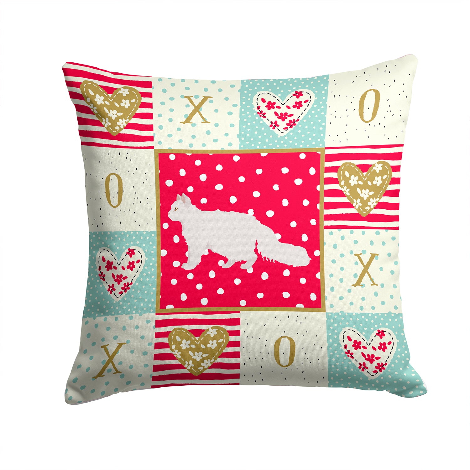 Oregon Rex #2 Cat Love Fabric Decorative Pillow CK5663PW1414 - the-store.com