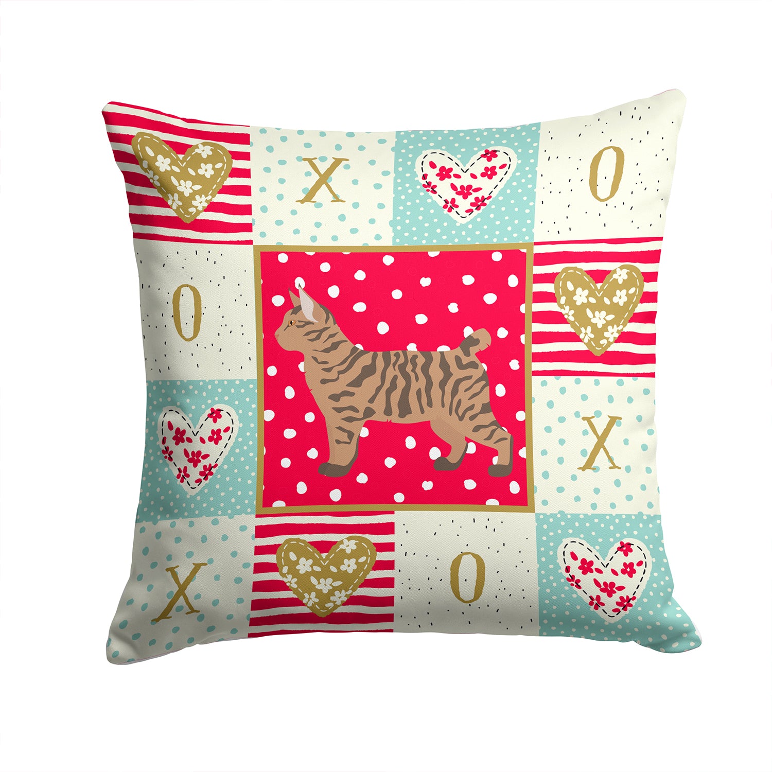 Pixie Bob #2 Cat Love Fabric Decorative Pillow CK5679PW1414 - the-store.com