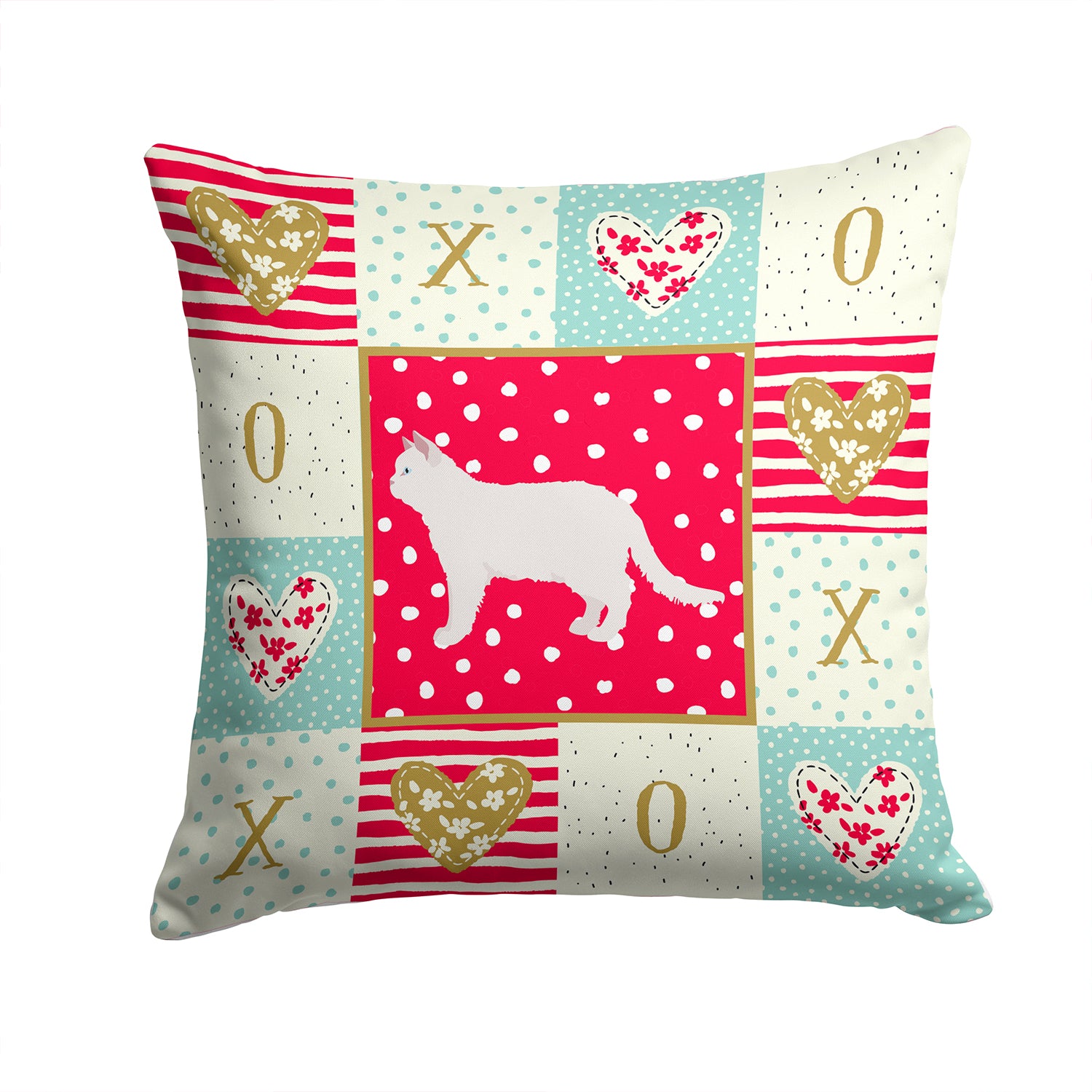 Poodle Cat #2 Cat Love Fabric Decorative Pillow CK5682PW1414 - the-store.com