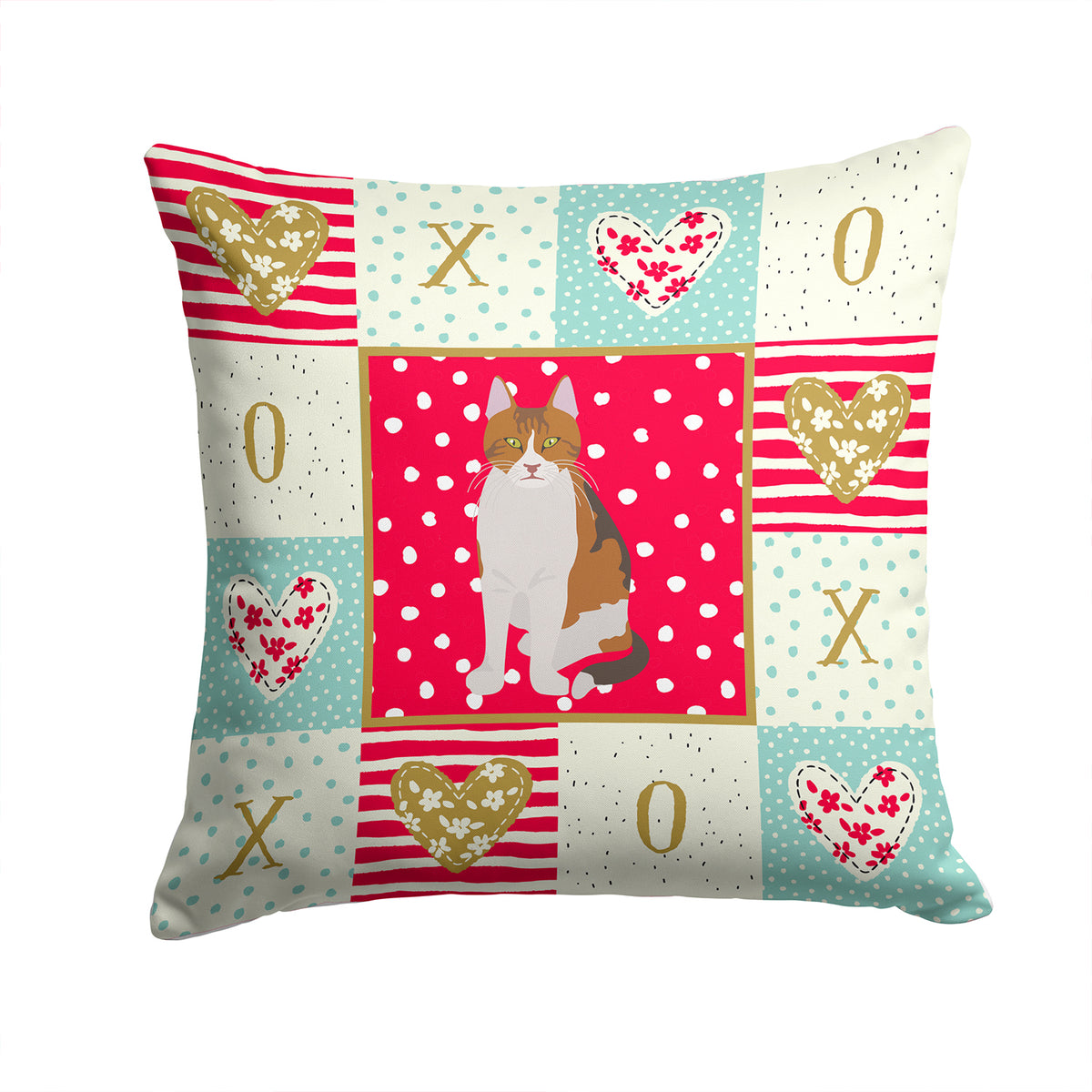 Aegean Cat Love Fabric Decorative Pillow CK5734PW1414 - the-store.com