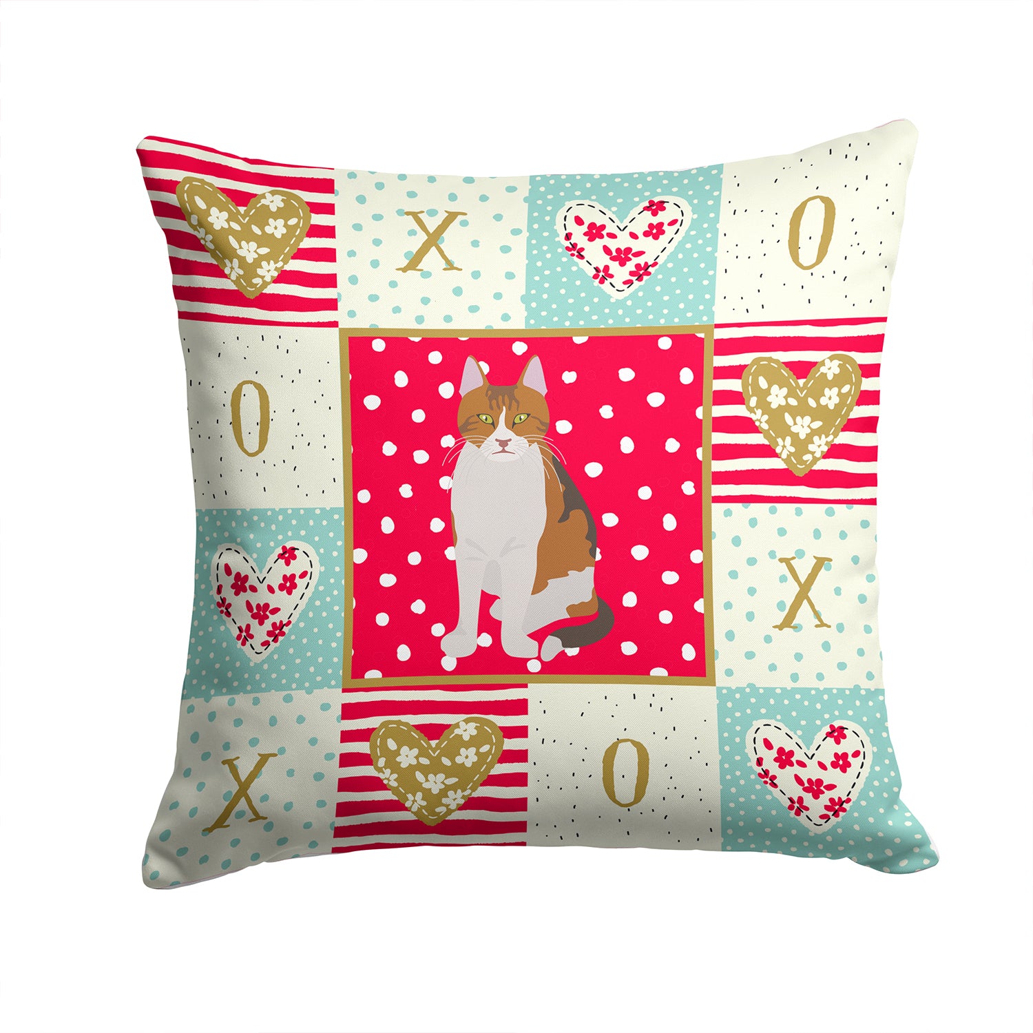 Aegean Cat Love Fabric Decorative Pillow CK5734PW1414 - the-store.com