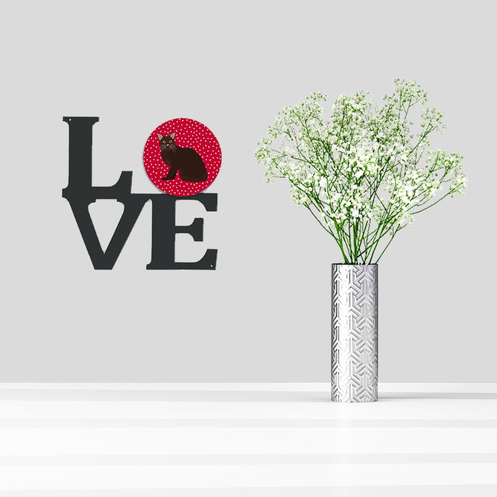 Burmese #2 Cat Love Metal Wall Artwork LOVE CK5748WALV by Caroline's Treasures