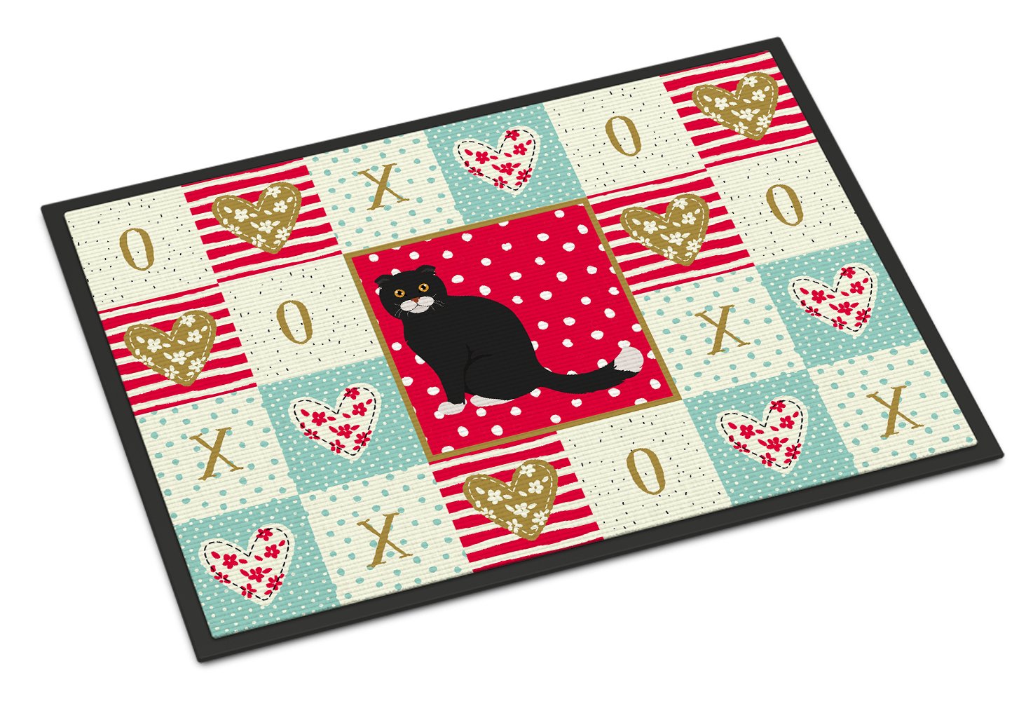 Foldex Exotic Fold #2 Cat Love Indoor or Outdoor Mat 24x36 CK5763JMAT by Caroline's Treasures