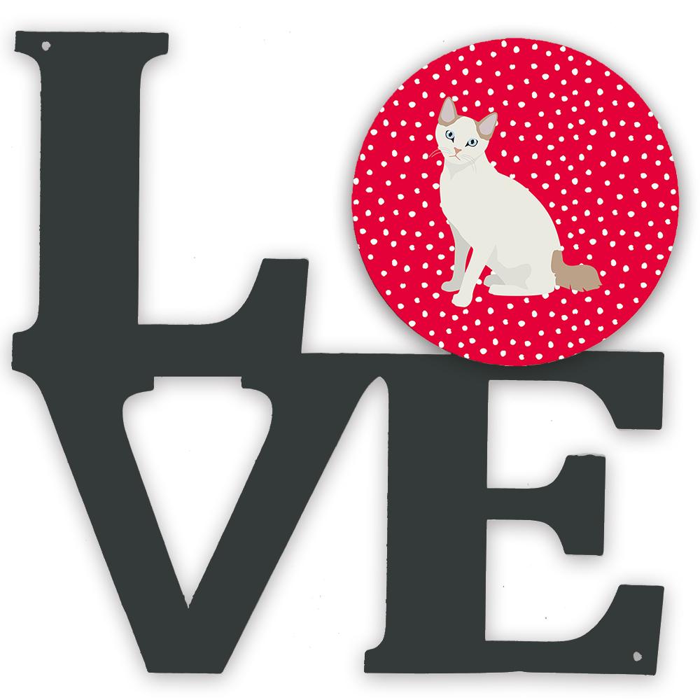 Korean Bobtail Cat Love Metal Wall Artwork LOVE CK5768WALV by Caroline's Treasures