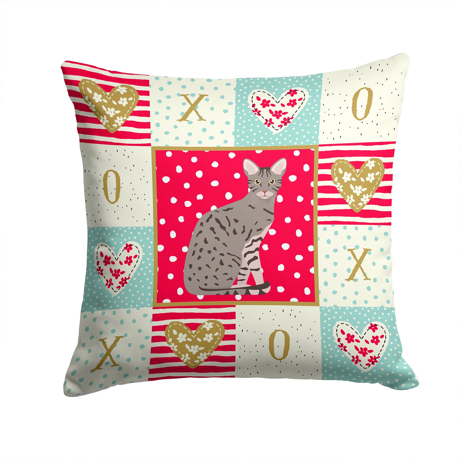 Ocicat Cat Love Fabric Decorative Pillow CK5773PW1414 - the-store.com