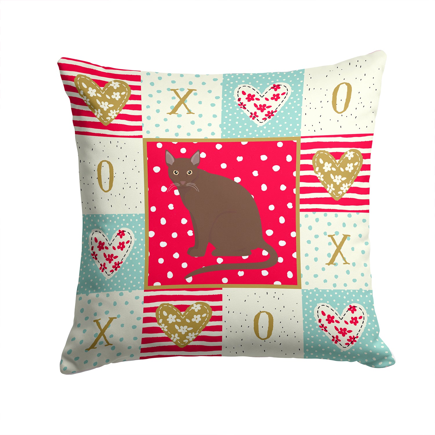 Raas Cat Love Fabric Decorative Pillow CK5780PW1414 - the-store.com