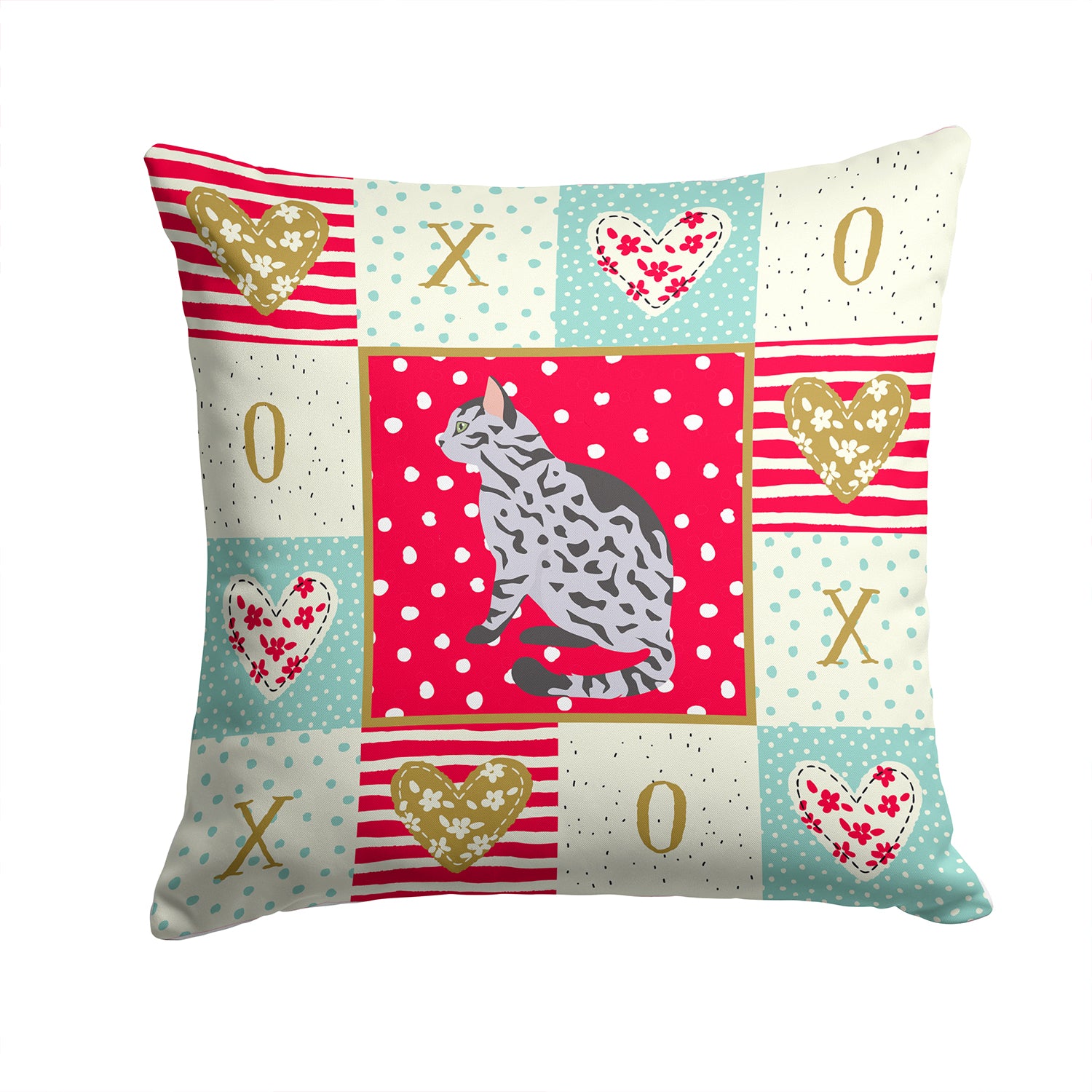 Serengeti Cat Love Fabric Decorative Pillow CK5785PW1414 - the-store.com