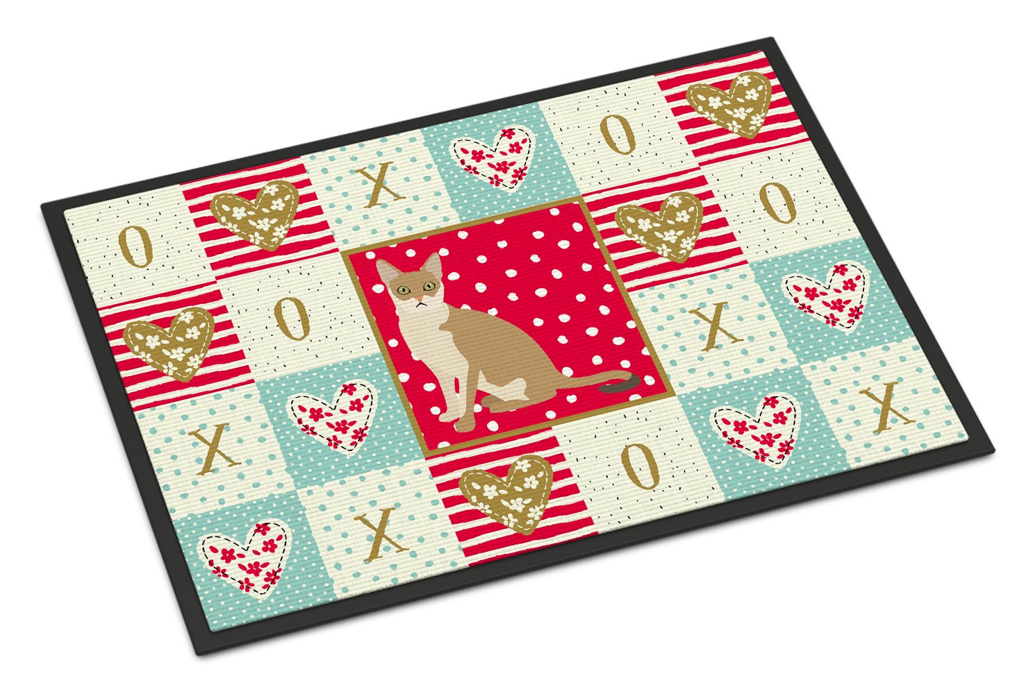 Singapura Cat Love Indoor or Outdoor Mat 24x36 CK5789JMAT by Caroline's Treasures