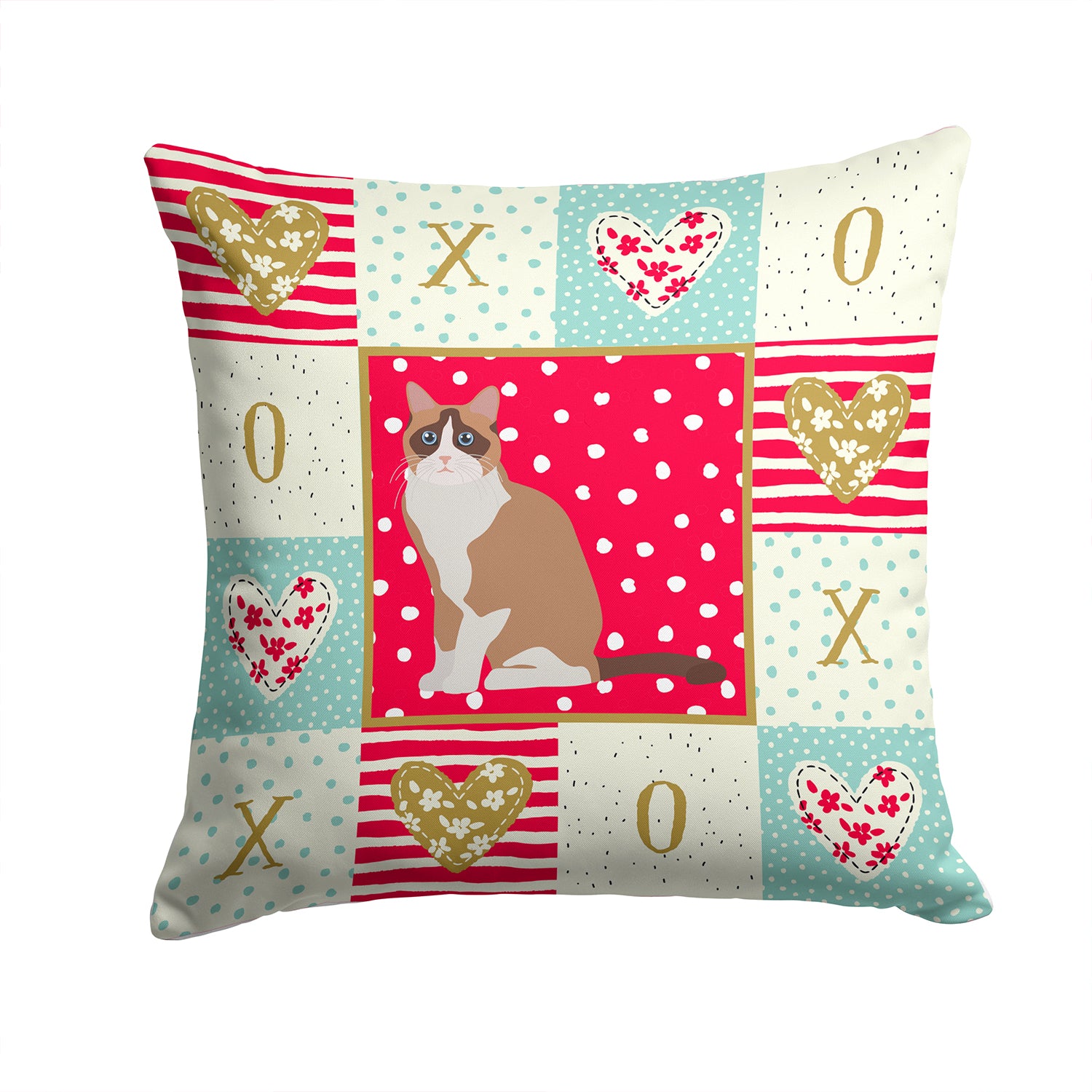 Snowshoe #2 Cat Love Fabric Decorative Pillow CK5792PW1414 - the-store.com