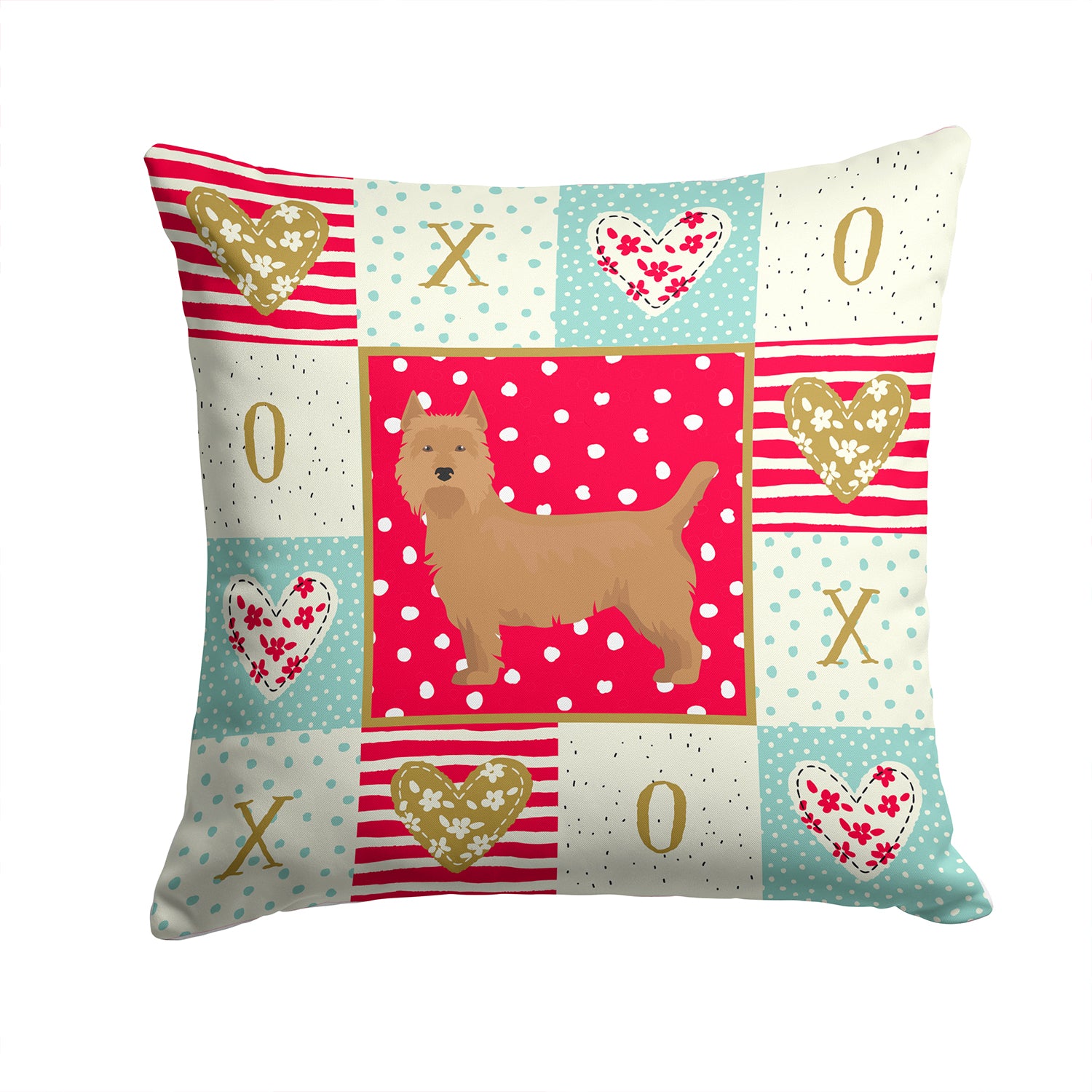 Australian Terrier Love Fabric Decorative Pillow CK5812PW1414 - the-store.com