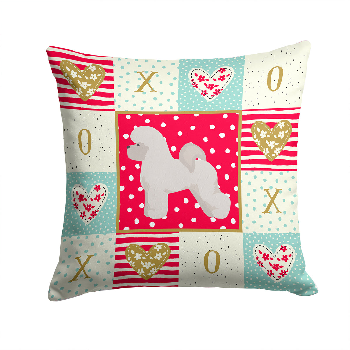 Bichon Fris� Love Fabric Decorative Pillow CK5813PW1414 - the-store.com