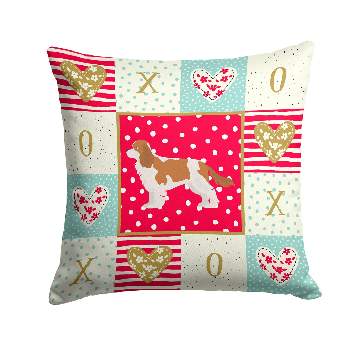 Blenheim Cavalier Spaniel Love Fabric Decorative Pillow CK5818PW1414 - the-store.com