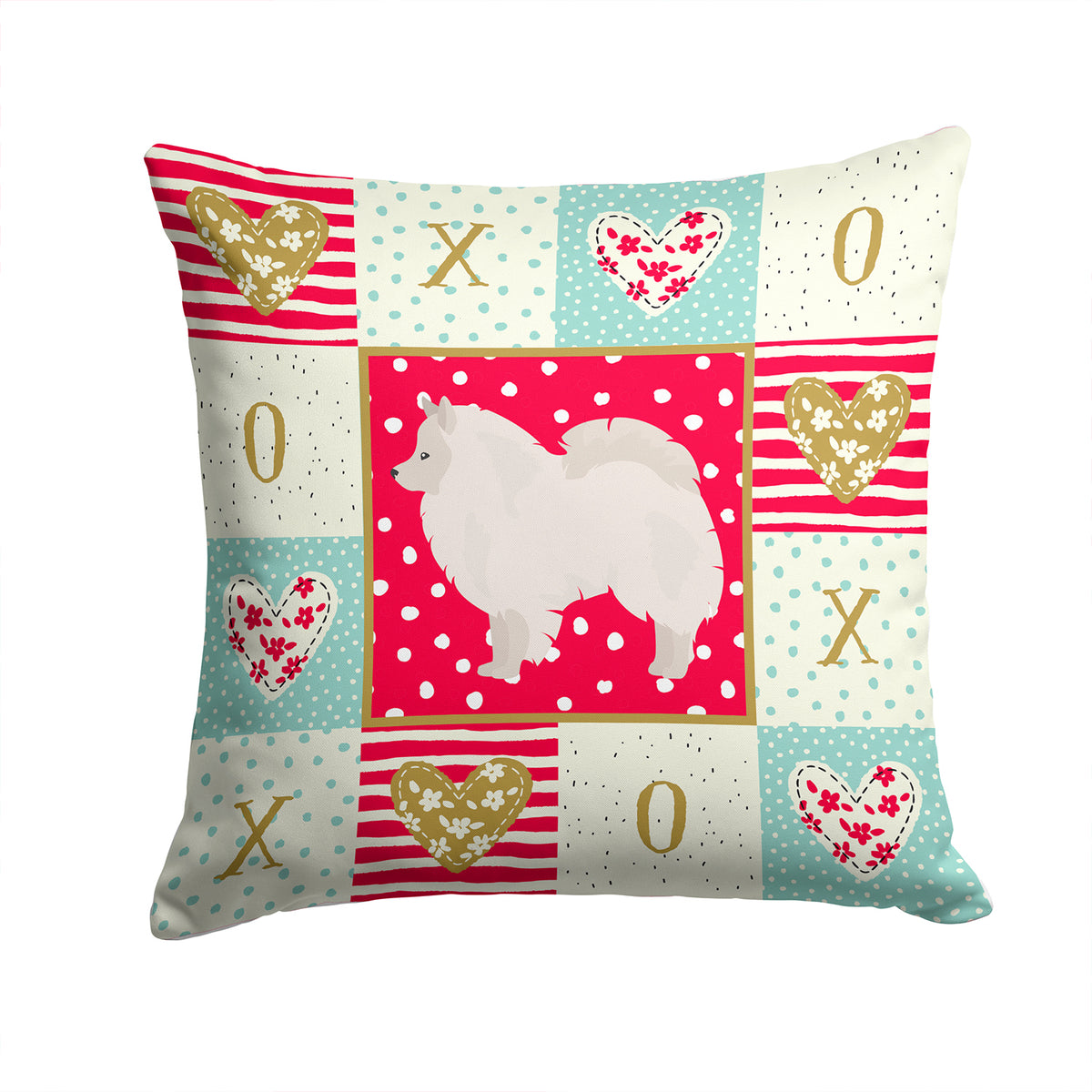 German Spitz #1 Love Fabric Decorative Pillow CK5837PW1414 - the-store.com