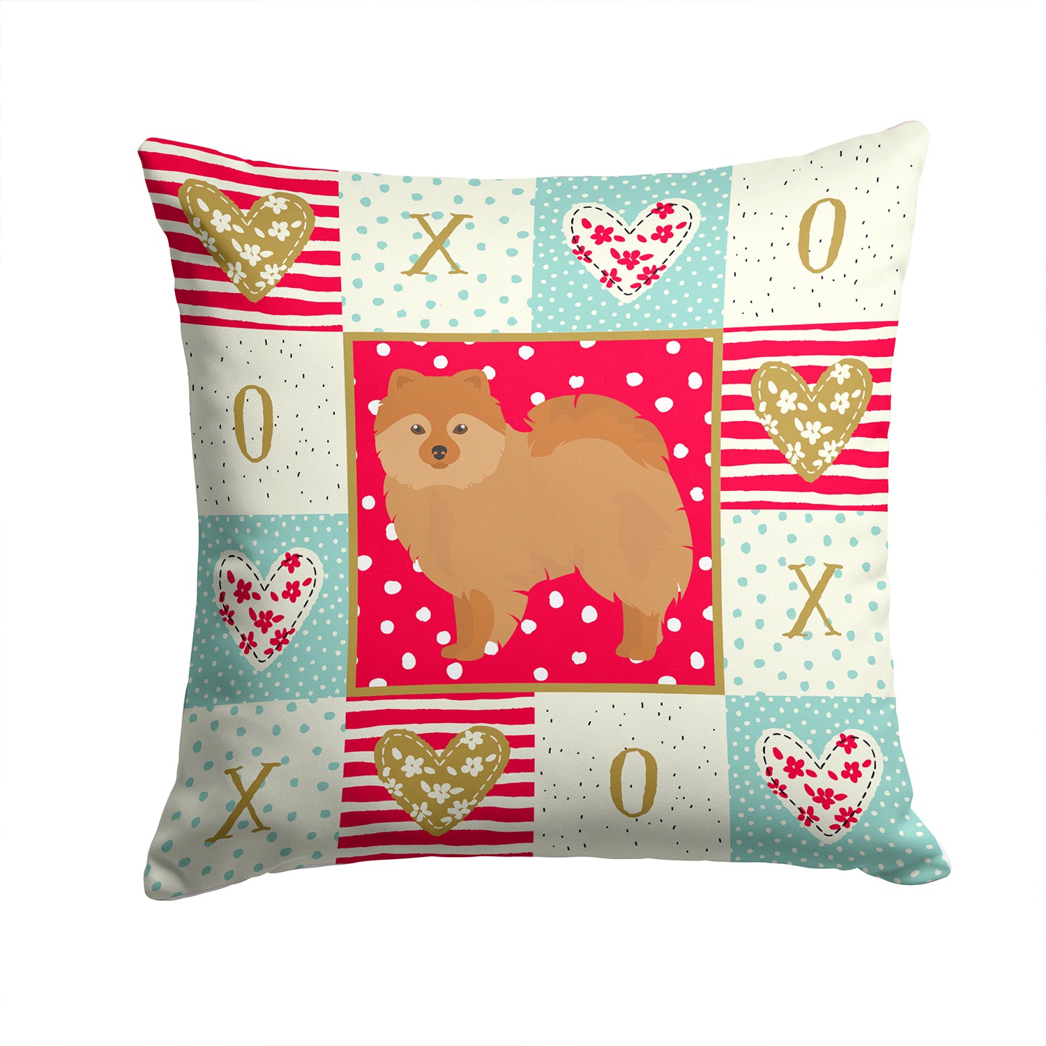 German Spitz #2 Love Fabric Decorative Pillow CK5838PW1414 - the-store.com