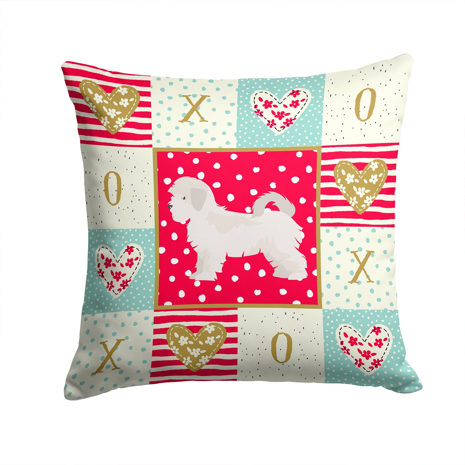 Maltese Puppy Cut Love Fabric Decorative Pillow CK5860PW1414 - the-store.com