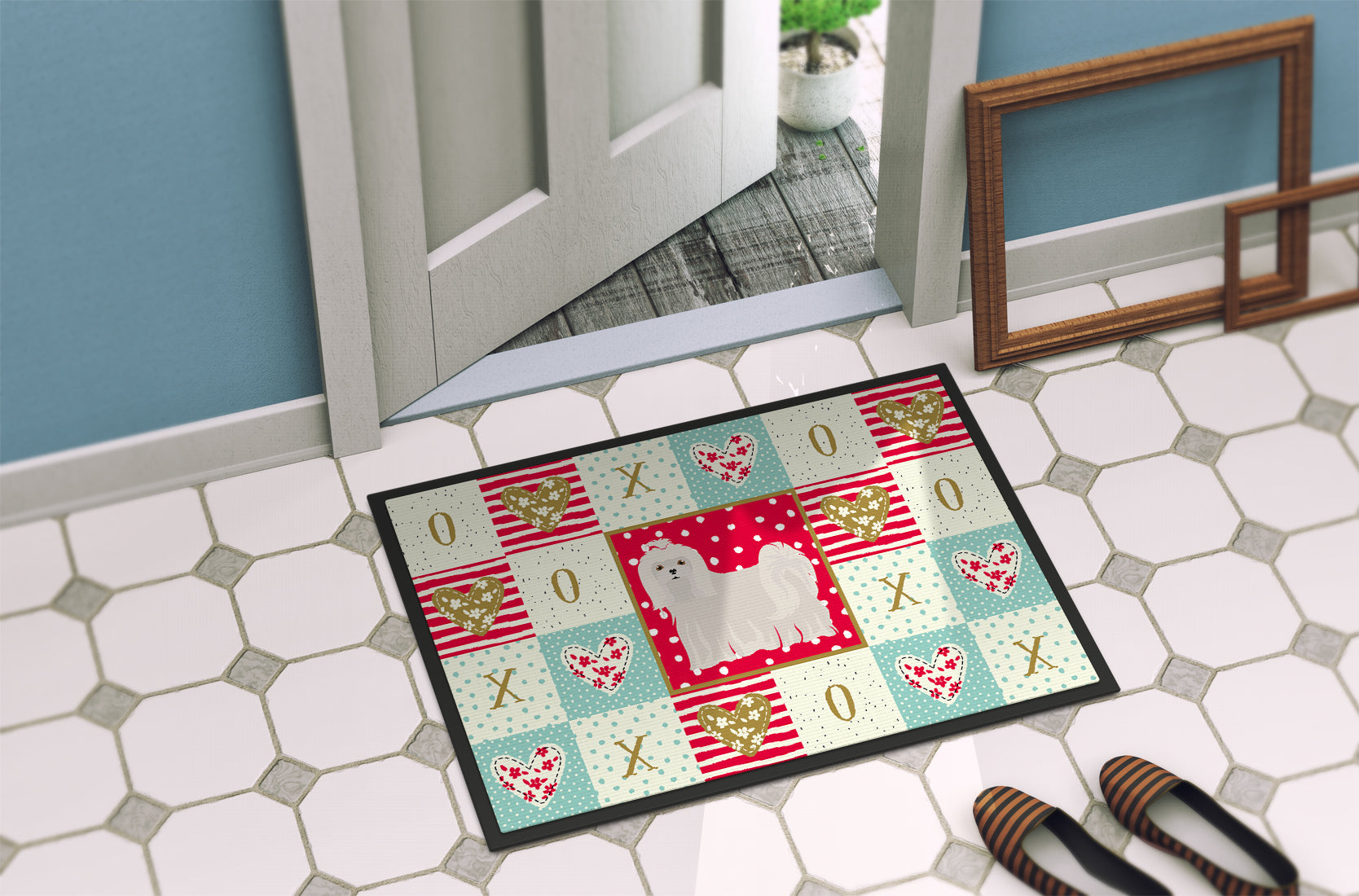 Maltese Love Indoor or Outdoor Mat 18x27 CK5861MAT - the-store.com