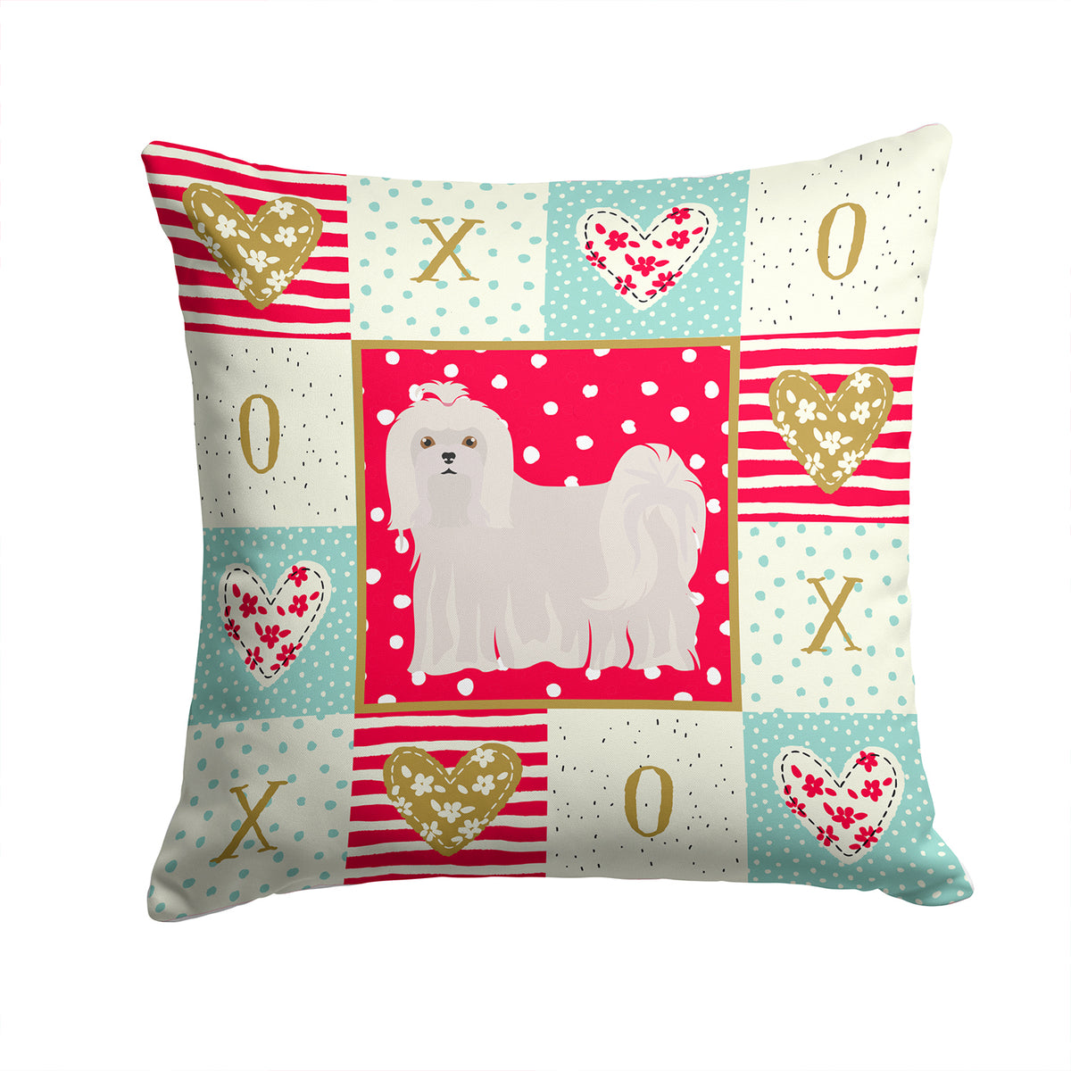 Maltese Love Fabric Decorative Pillow CK5861PW1414 - the-store.com