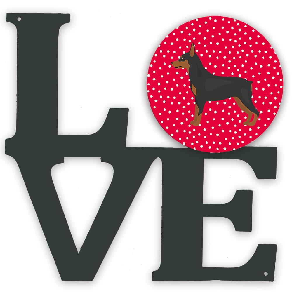 Miniature Pinscher Love Metal Wall Artwork LOVE CK5867WALV by Caroline&#39;s Treasures