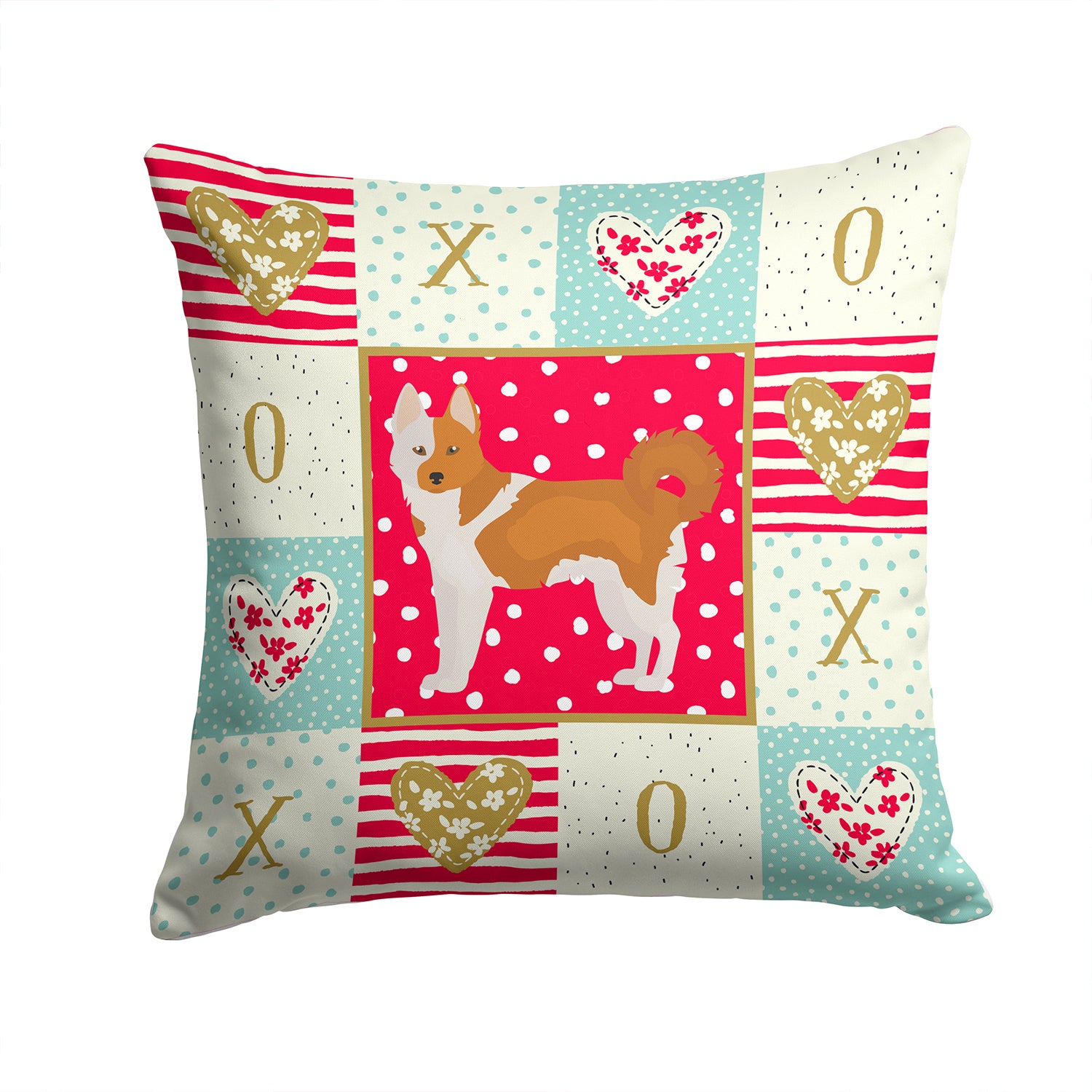 Nordic Spitz Love Fabric Decorative Pillow CK5869PW1414 - the-store.com