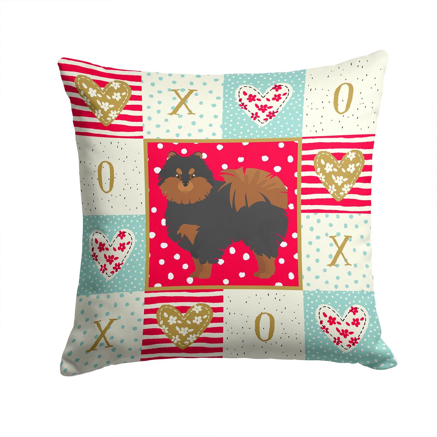 Pomeranian #2 Love Fabric Decorative Pillow CK5878PW1414 - the-store.com