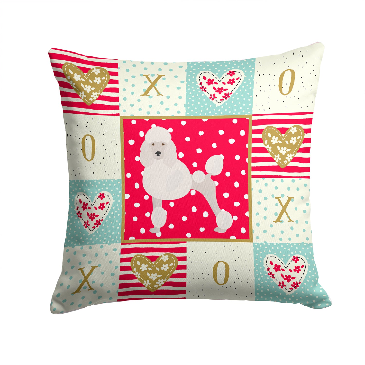 Poodle Love Fabric Decorative Pillow CK5880PW1414 - the-store.com