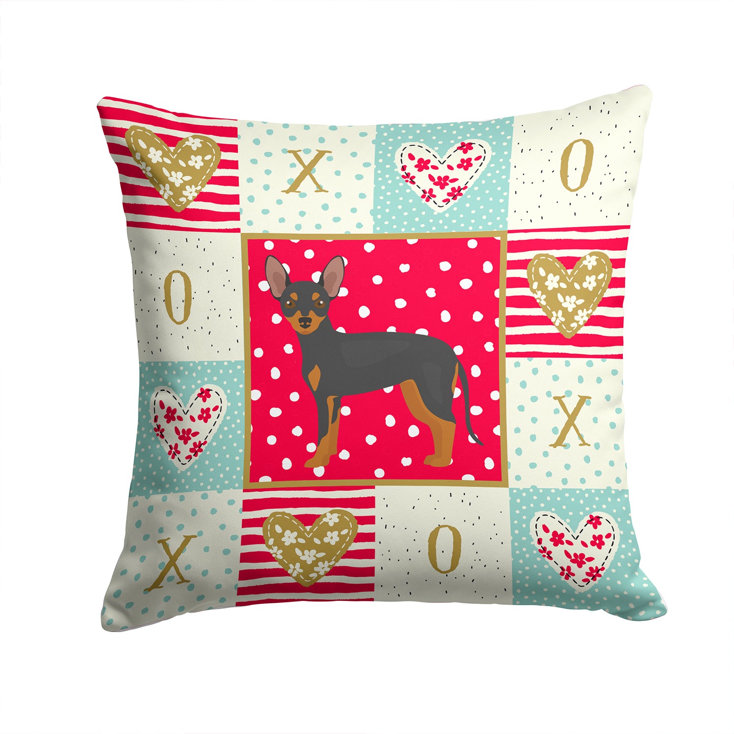 Prague Ratter Love Fabric Decorative Pillow CK5884PW1414 - the-store.com