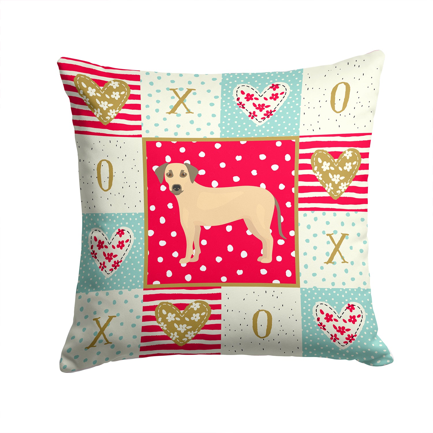 Sato Dog Love Fabric Decorative Pillow CK5891PW1414 - the-store.com