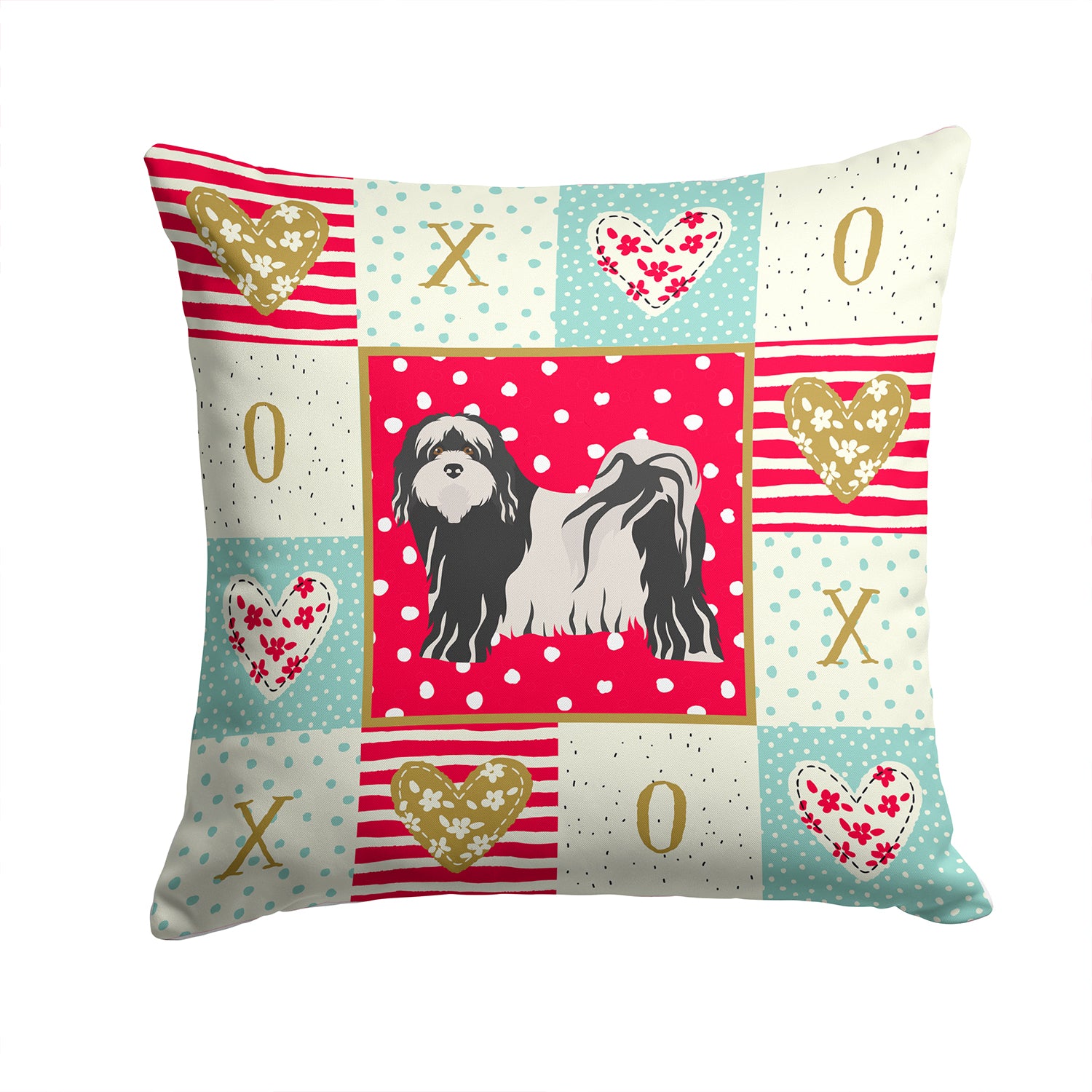 Tibetan Terrier Love Fabric Decorative Pillow CK5898PW1414 - the-store.com