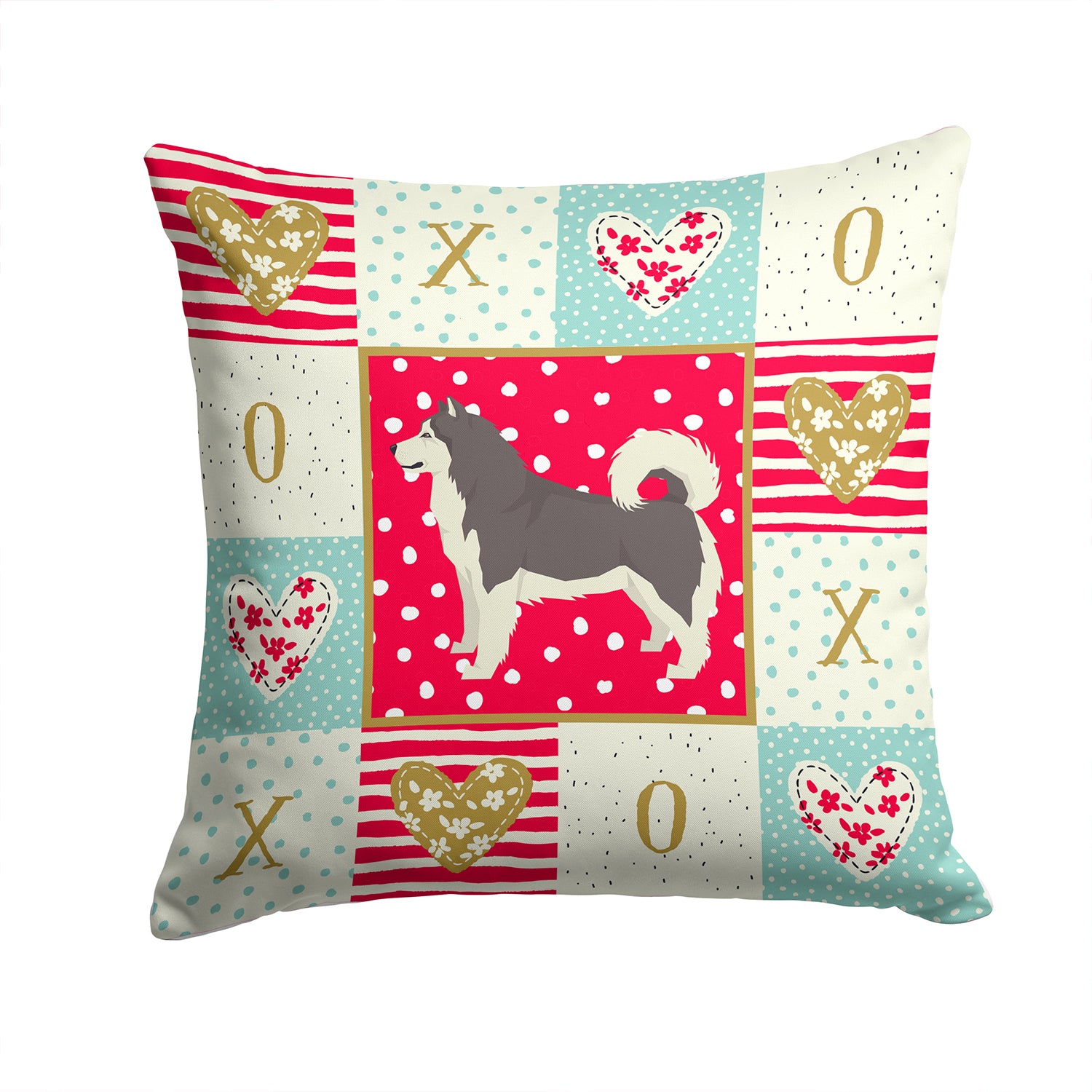 Alaskan Malamute Love Fabric Decorative Pillow CK5903PW1414 - the-store.com